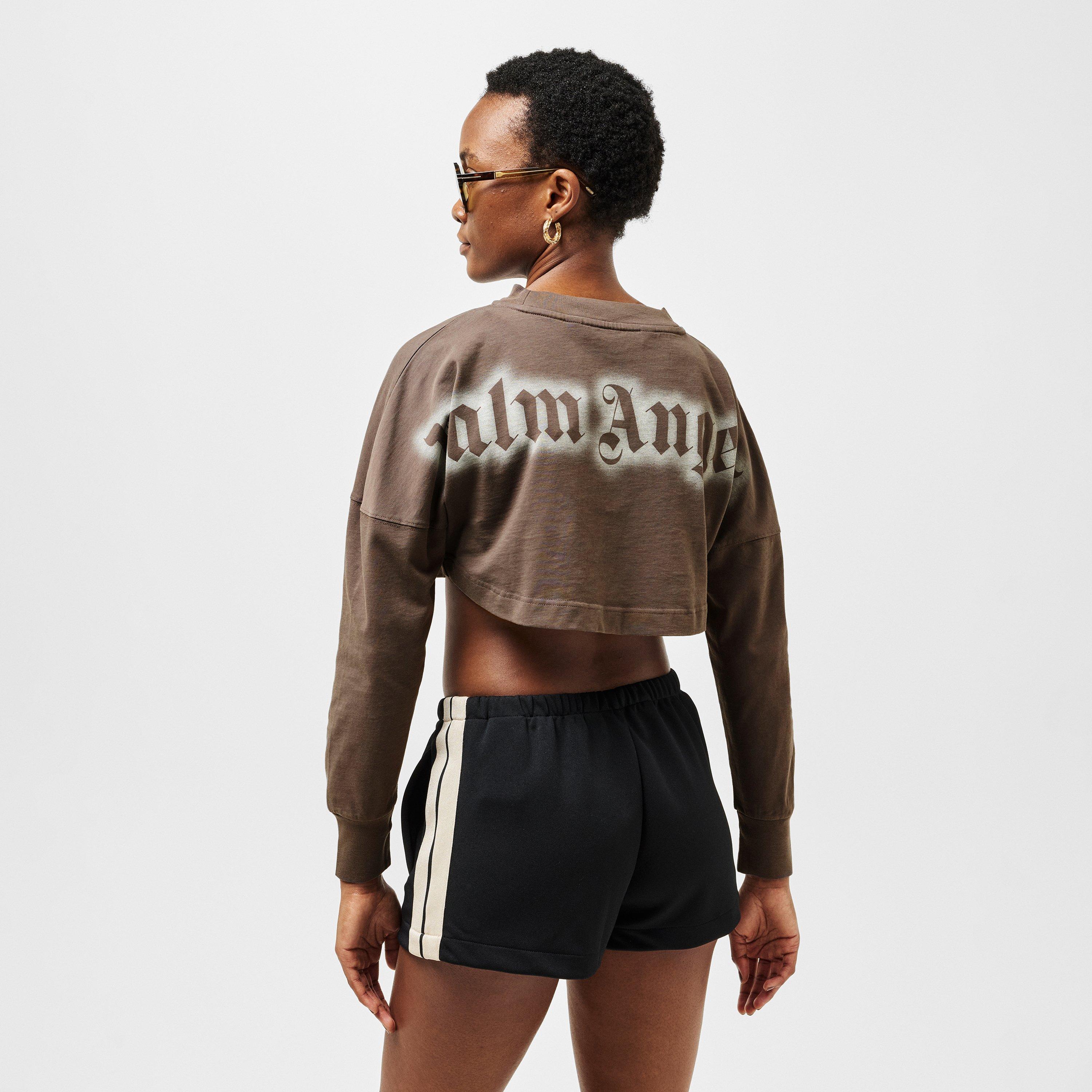 Grey - Palm Angels - Women's Neon Logo Long-Sleeve T-Shirt - 4