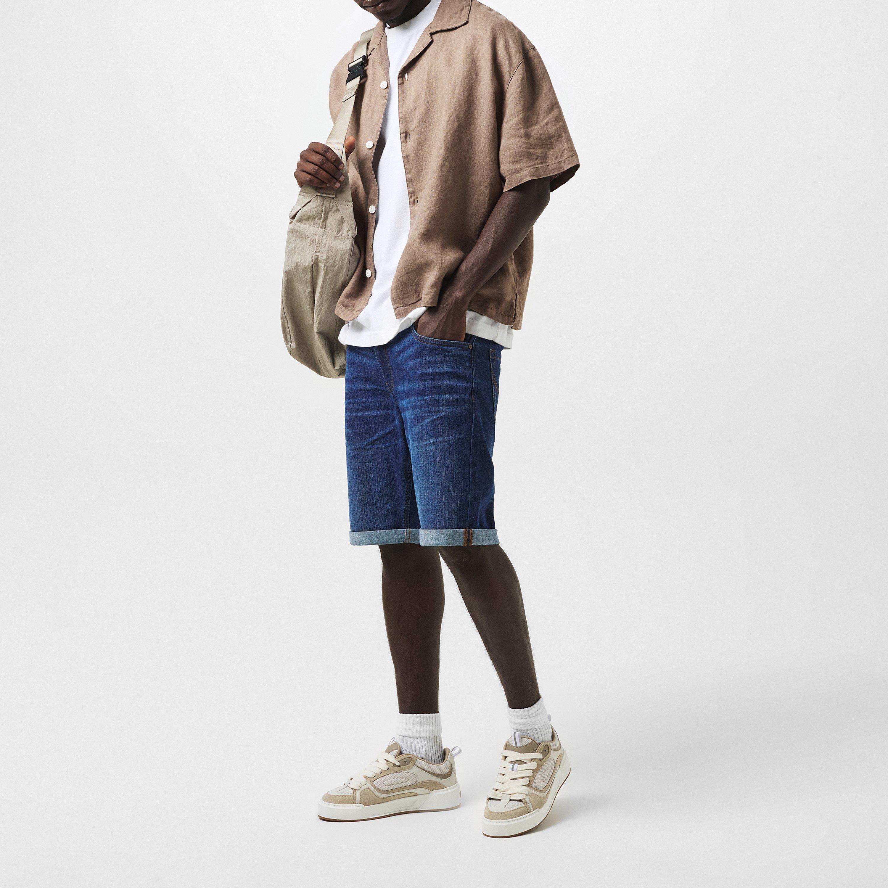 Middenblauwe wassing - Threadbare - Edmonton Short Sn54 - 6