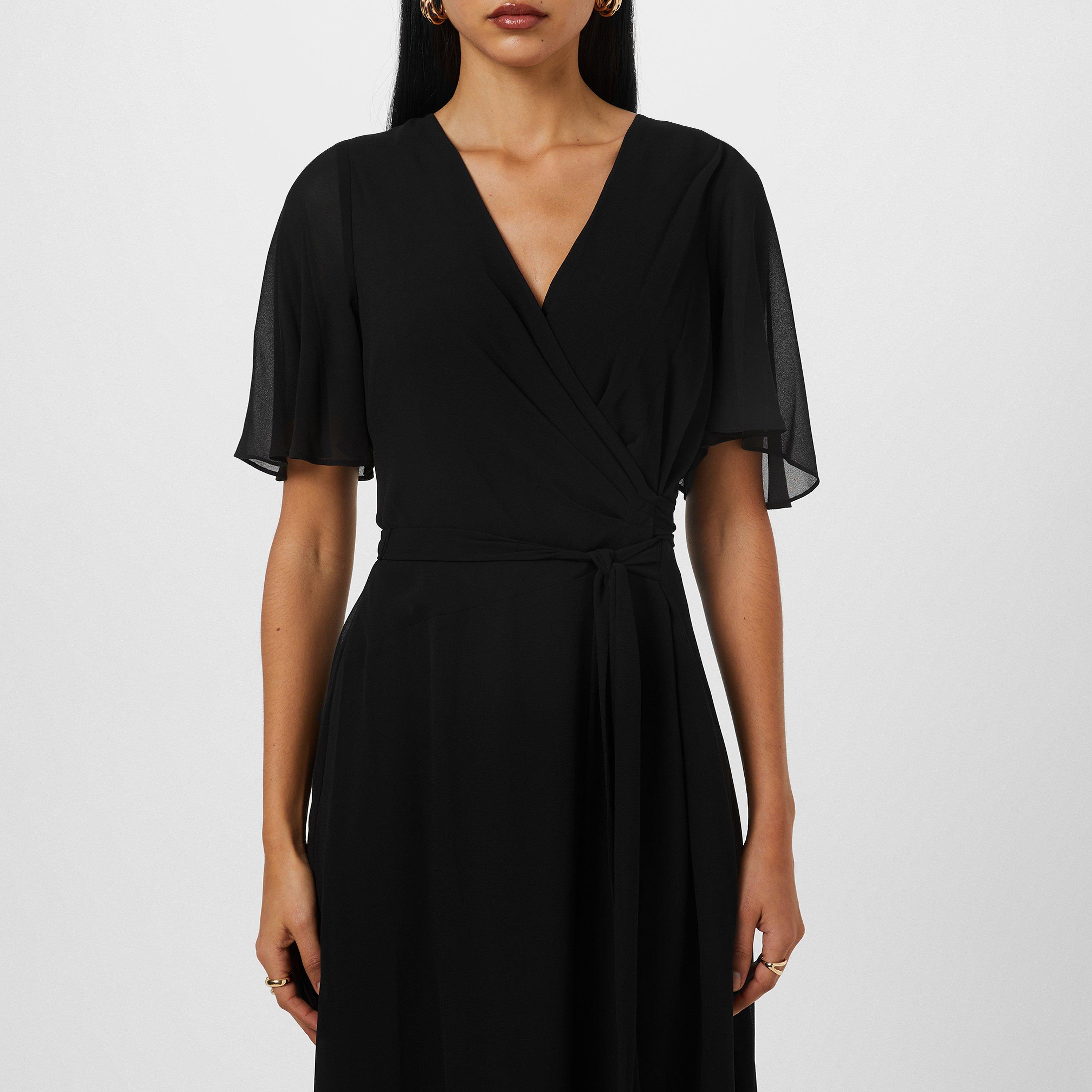 Black - Lauren by Ralph Lauren - Belted Georgette dress - 3