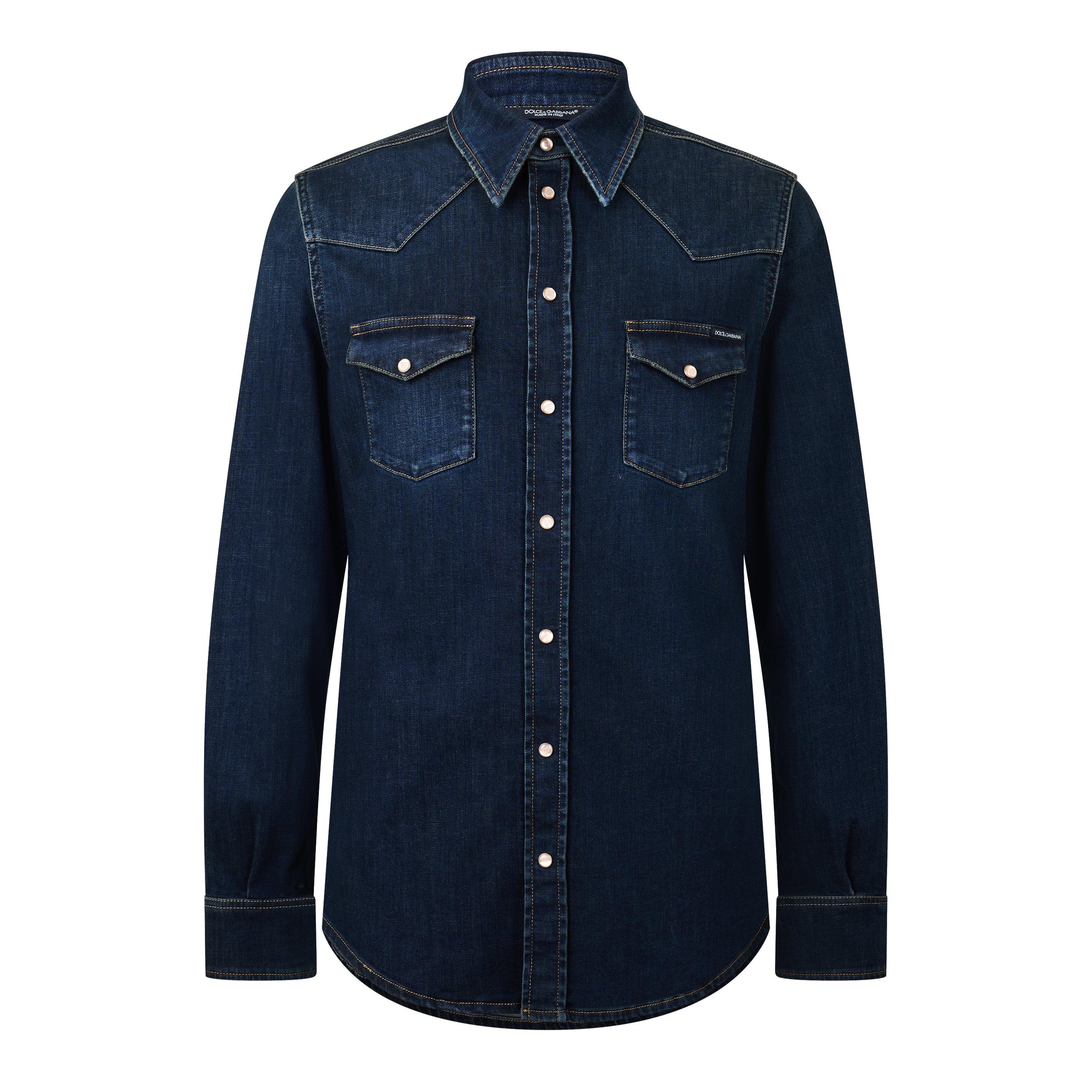 Indigo - Dolce and Gabbana - DG Marina Dnm Shirt Sn63 - 1