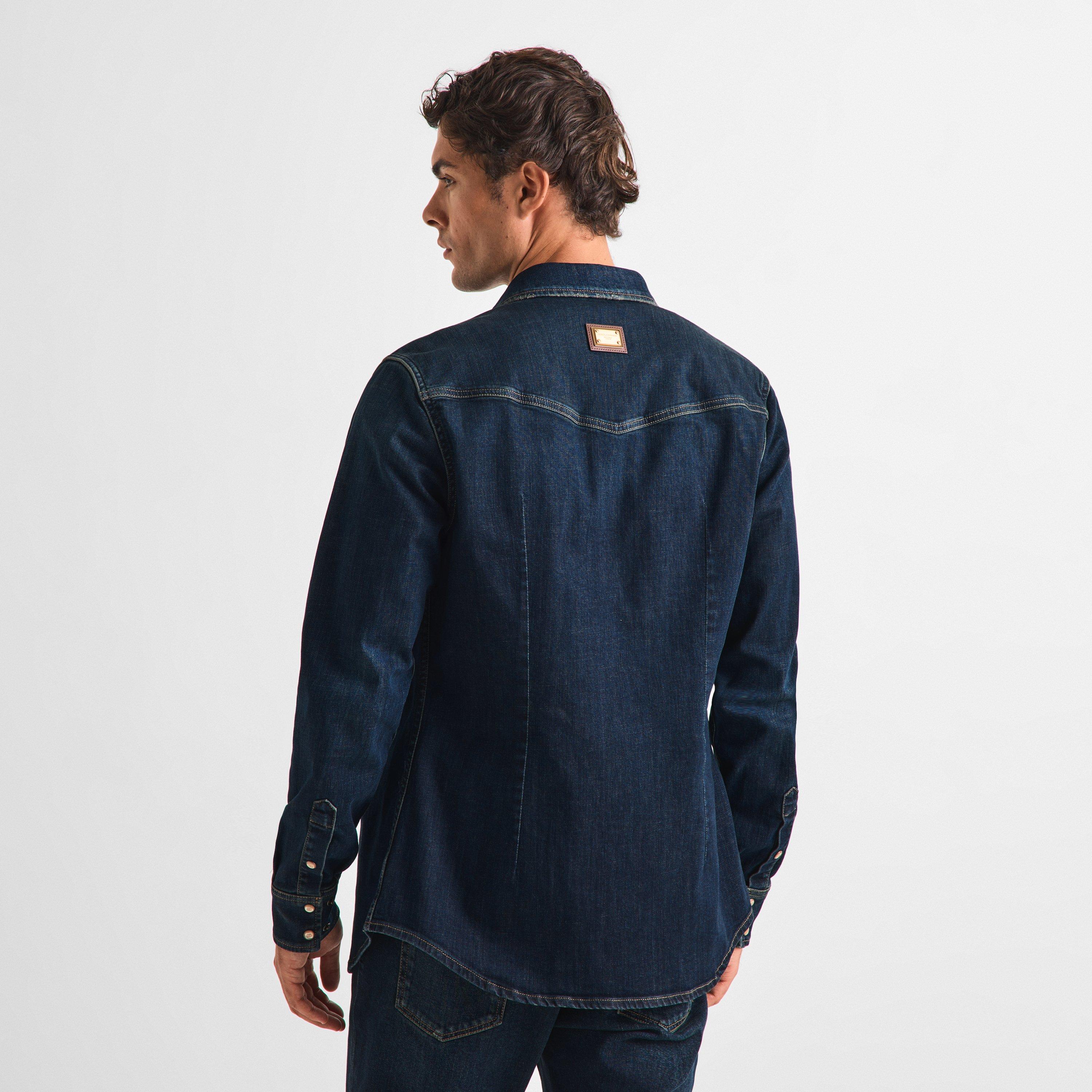 Indigo - Dolce and Gabbana - DG Marina Dnm Shirt Sn63 - 4
