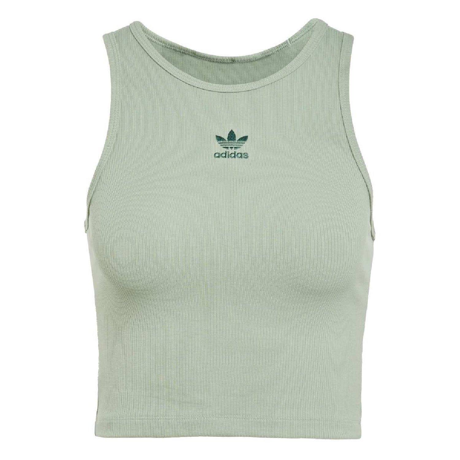 silver green - adidas Originals - Adidas Esnt Rib Tank Ld99 - 1