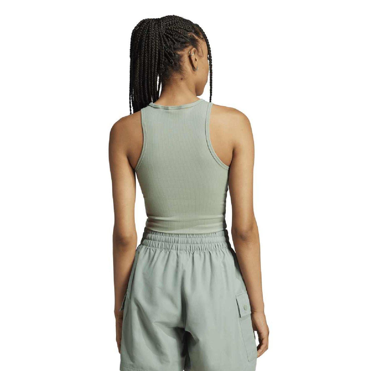 silver green - adidas Originals - Adidas Esnt Rib Tank Ld99 - 3