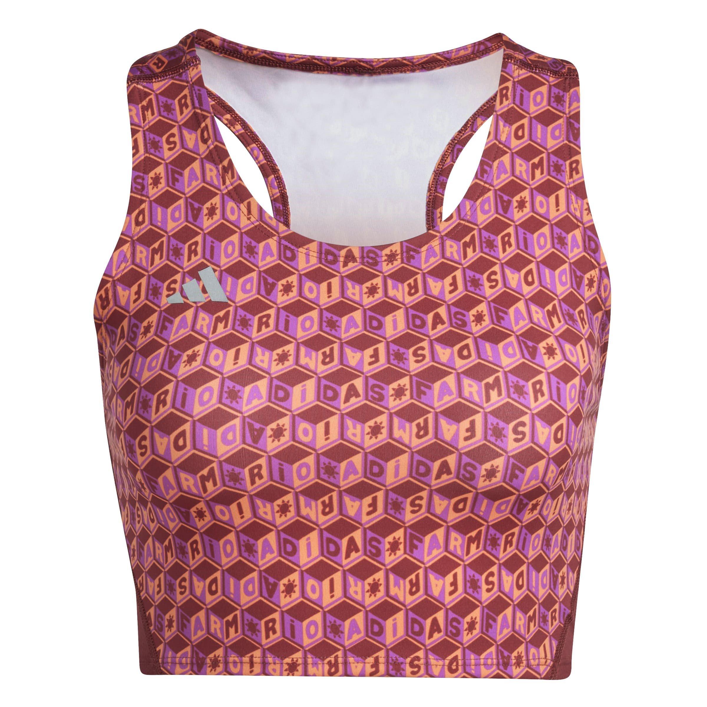 Noble Maroon - adidas - Adizero X Farm Crop Top Womens - 1