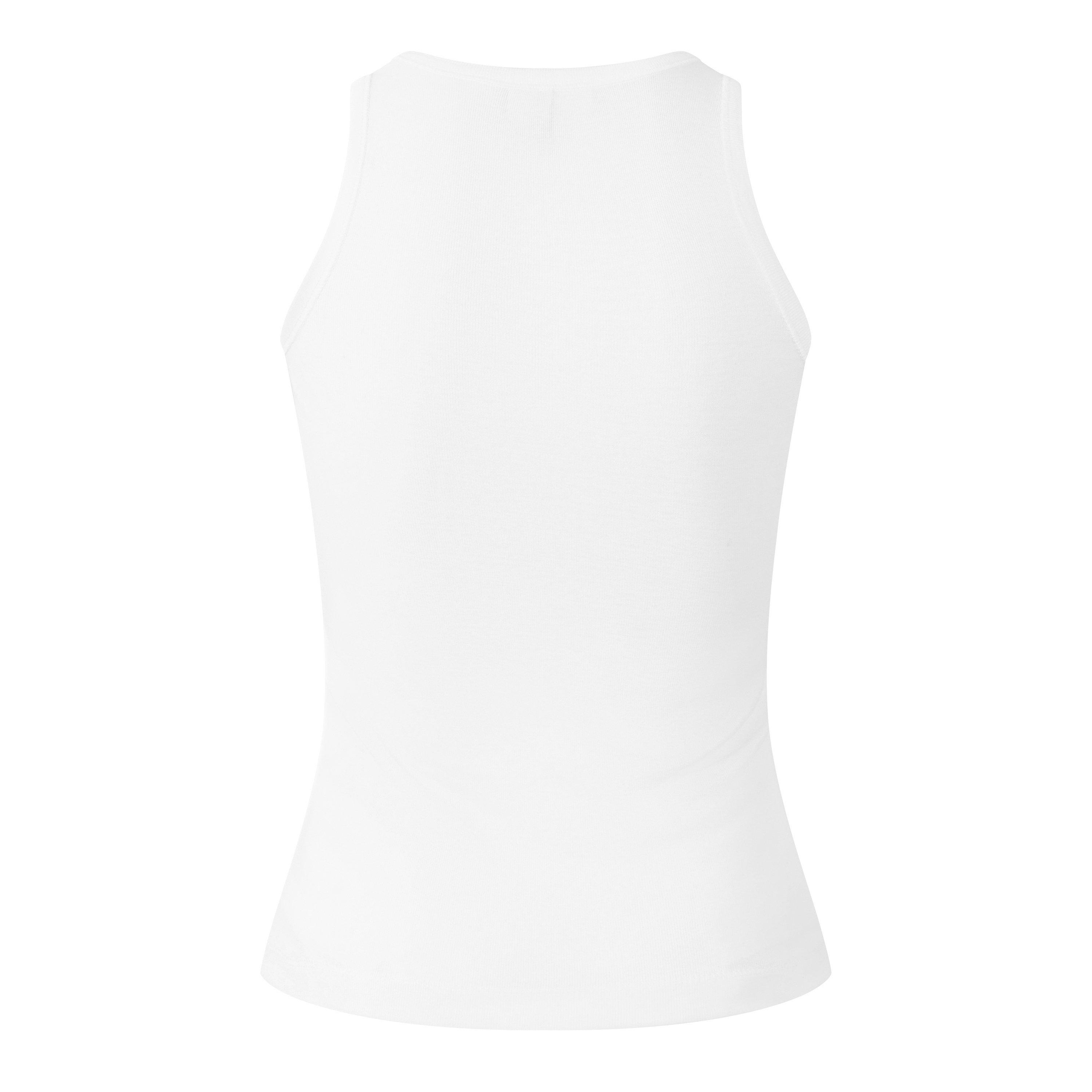 White - Ganni - Women's Rib Tank Vest - 2