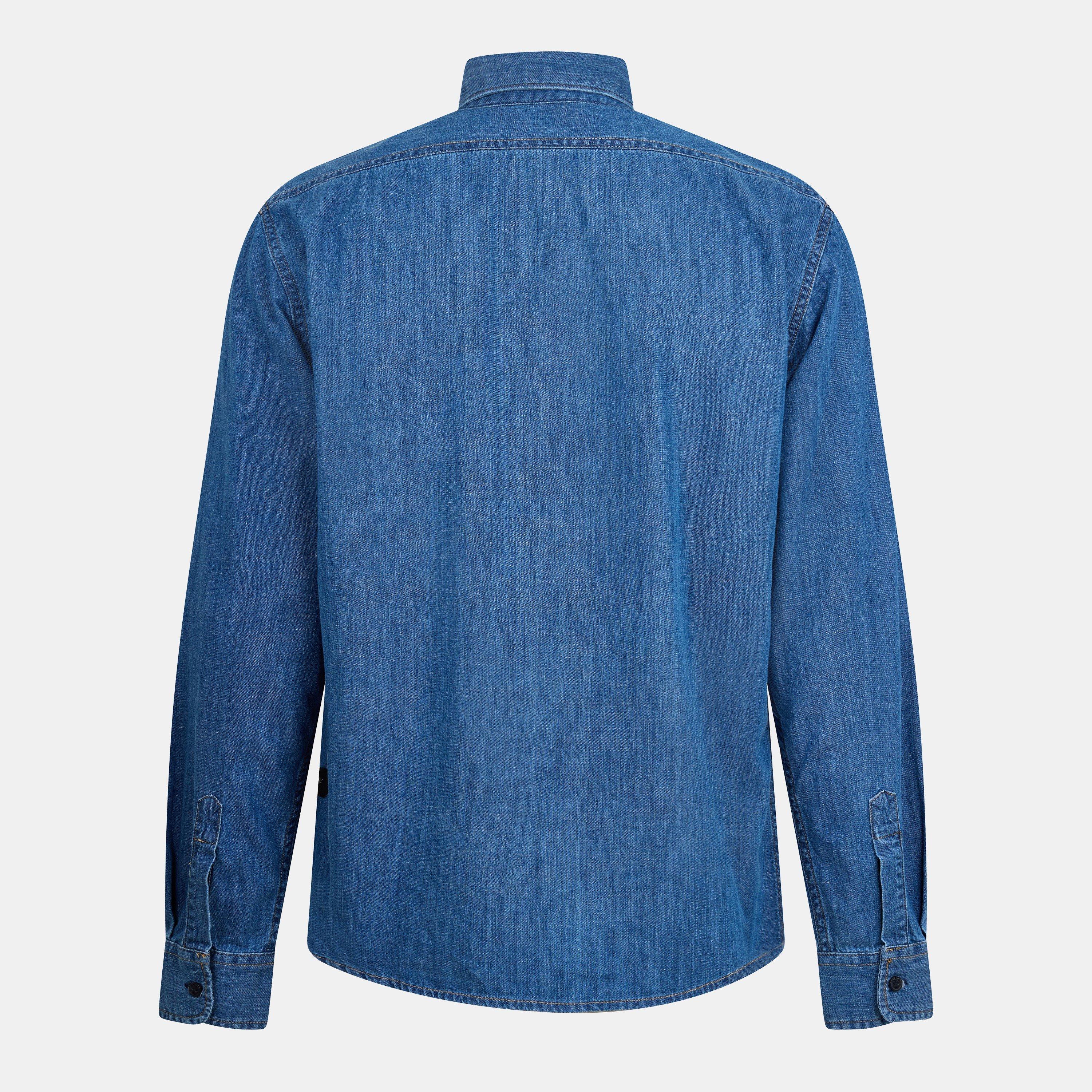 Mittelblau - Replay - Men's Long-Sleeve Denim Shirt - 2