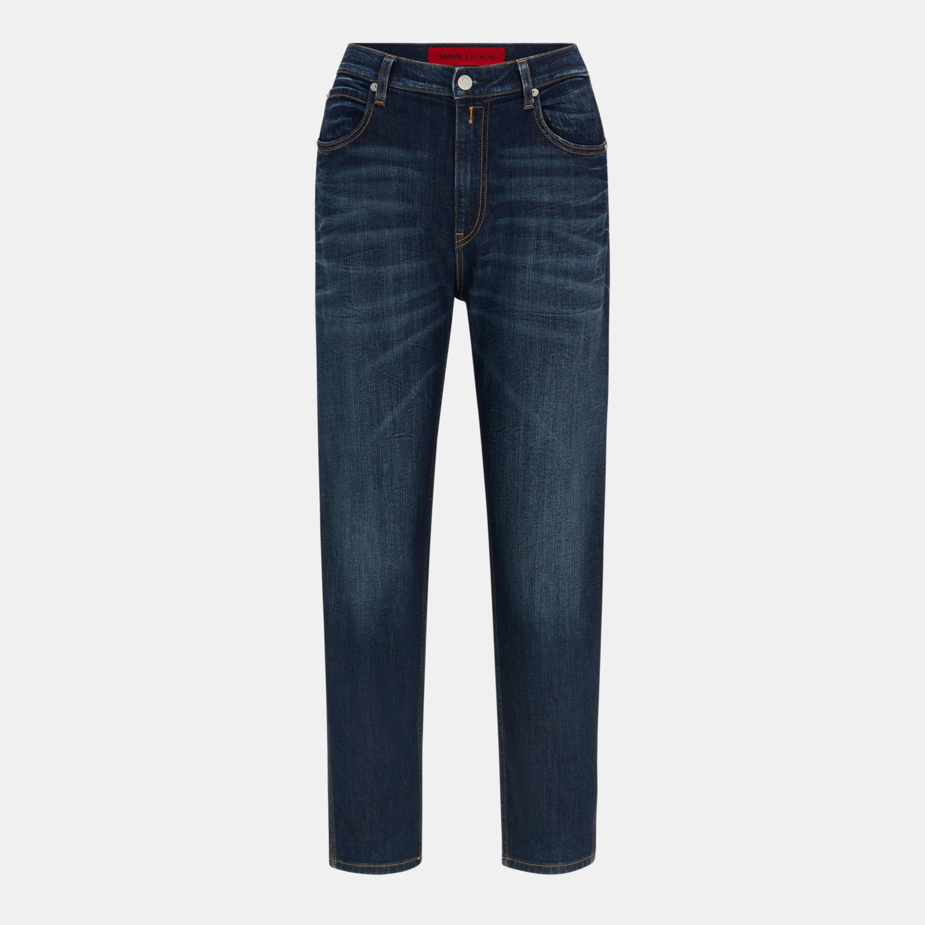Black - Hugo - Women's Keida Straight Leg Jeans - 1