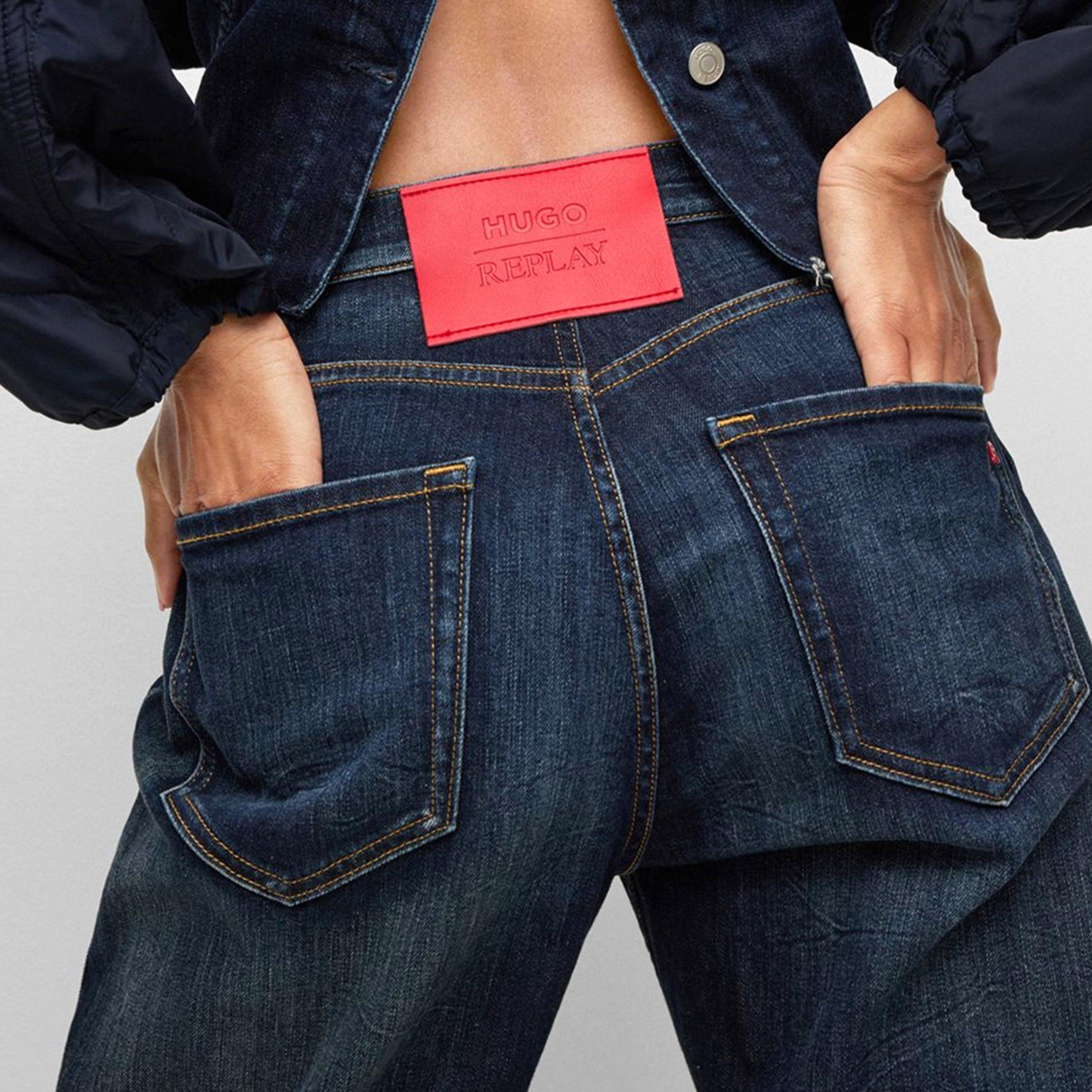 Black - Hugo - Women's Keida Straight Leg Jeans - 4