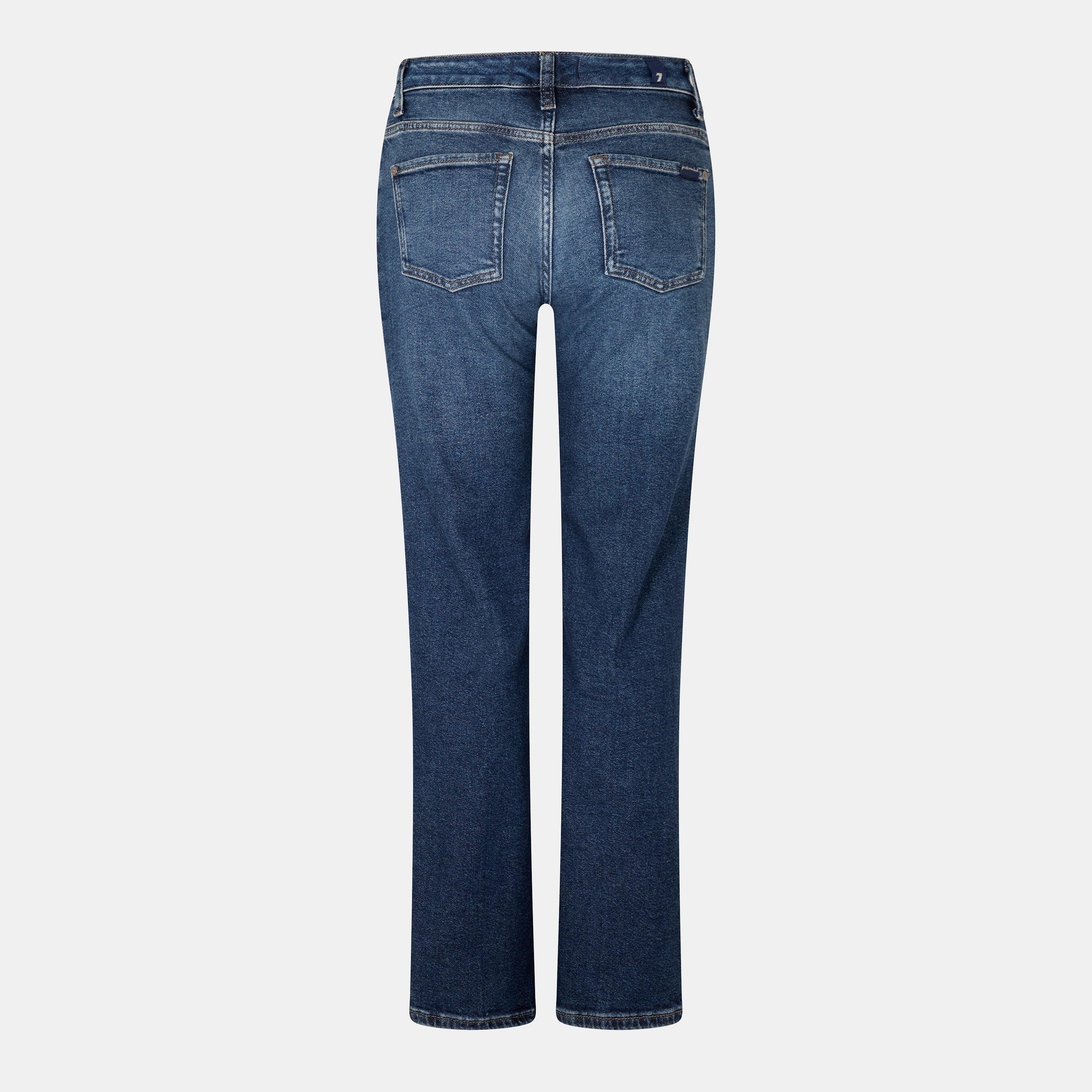 Dark Blue - 7 For All Mankind - Women's Calie Straight Leg Jeans - 2