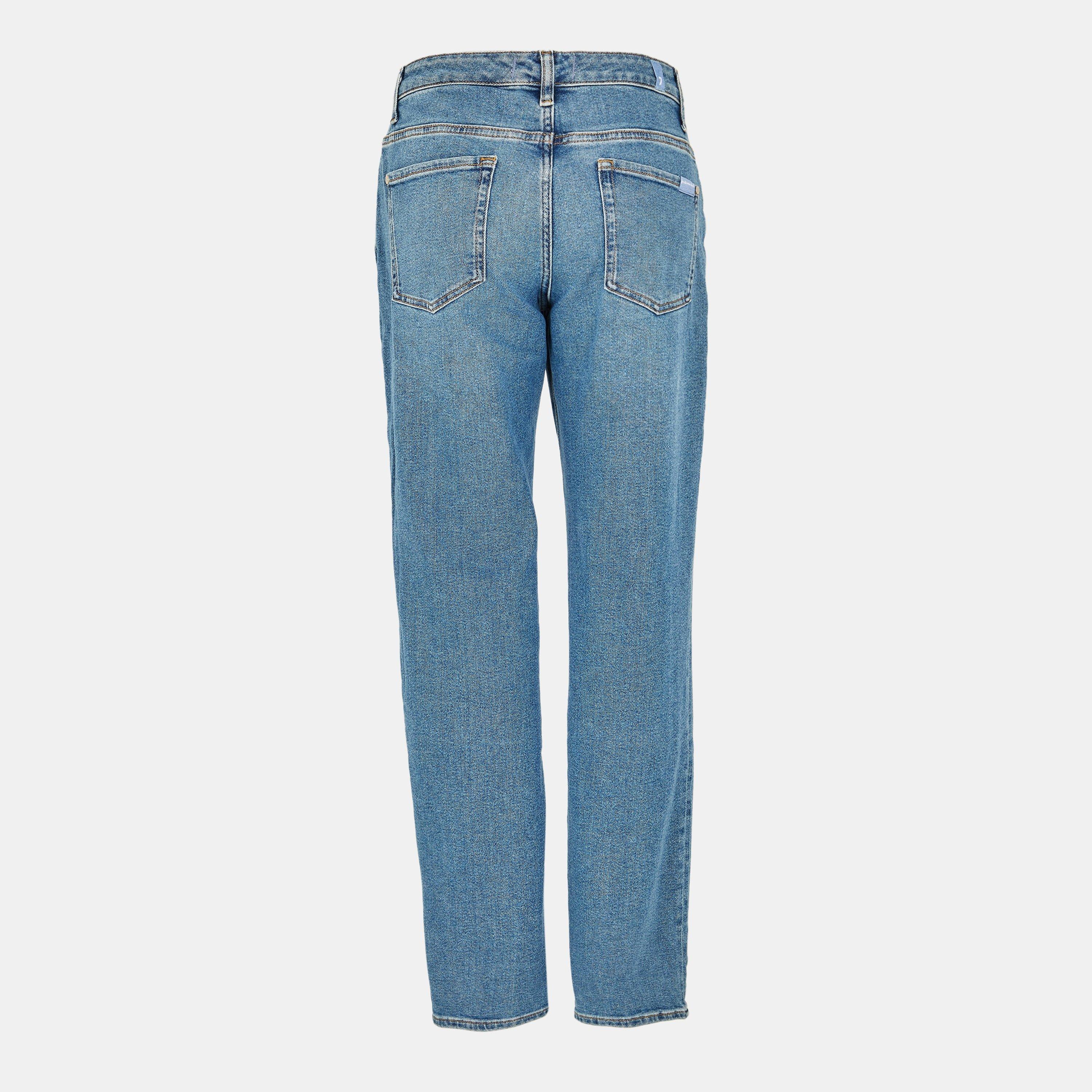 Light Blue - 7 For All Mankind - Women's Calie Straight Leg Jeans - 2