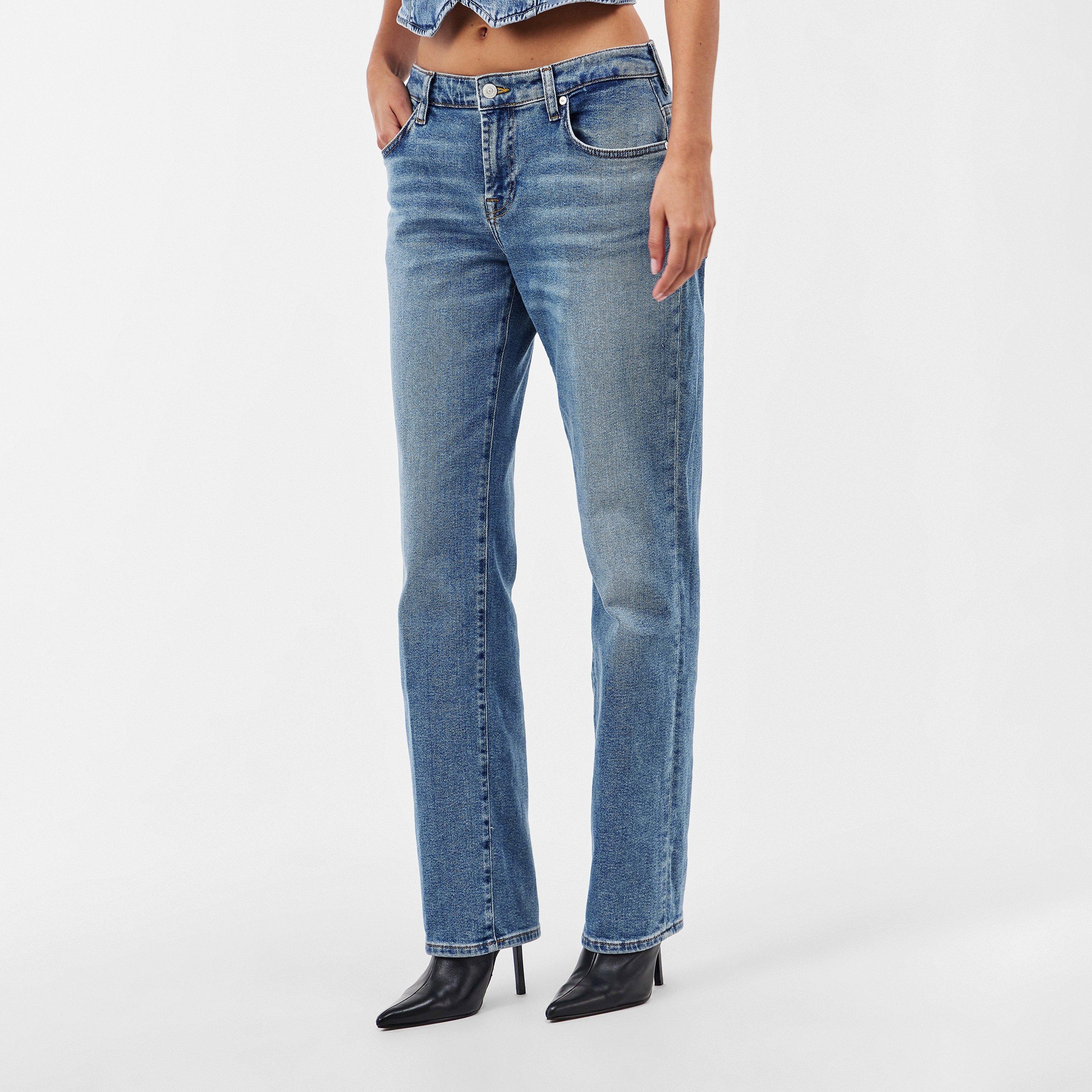 Light Blue - 7 For All Mankind - Women's Calie Straight Leg Jeans - 3