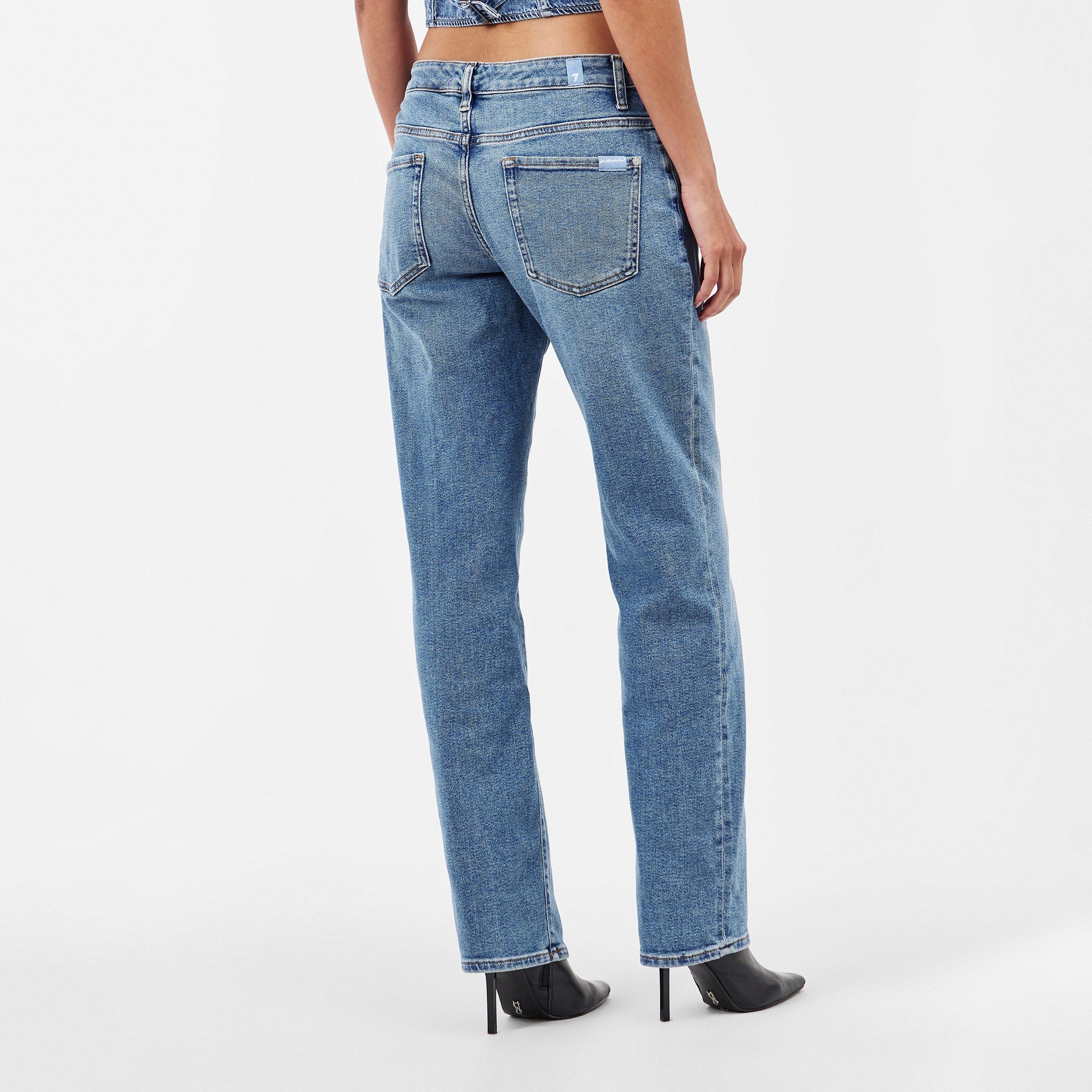 Light Blue - 7 For All Mankind - Women's Calie Straight Leg Jeans - 4