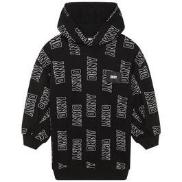 DKNY Logo Hoodie Dress Juniors