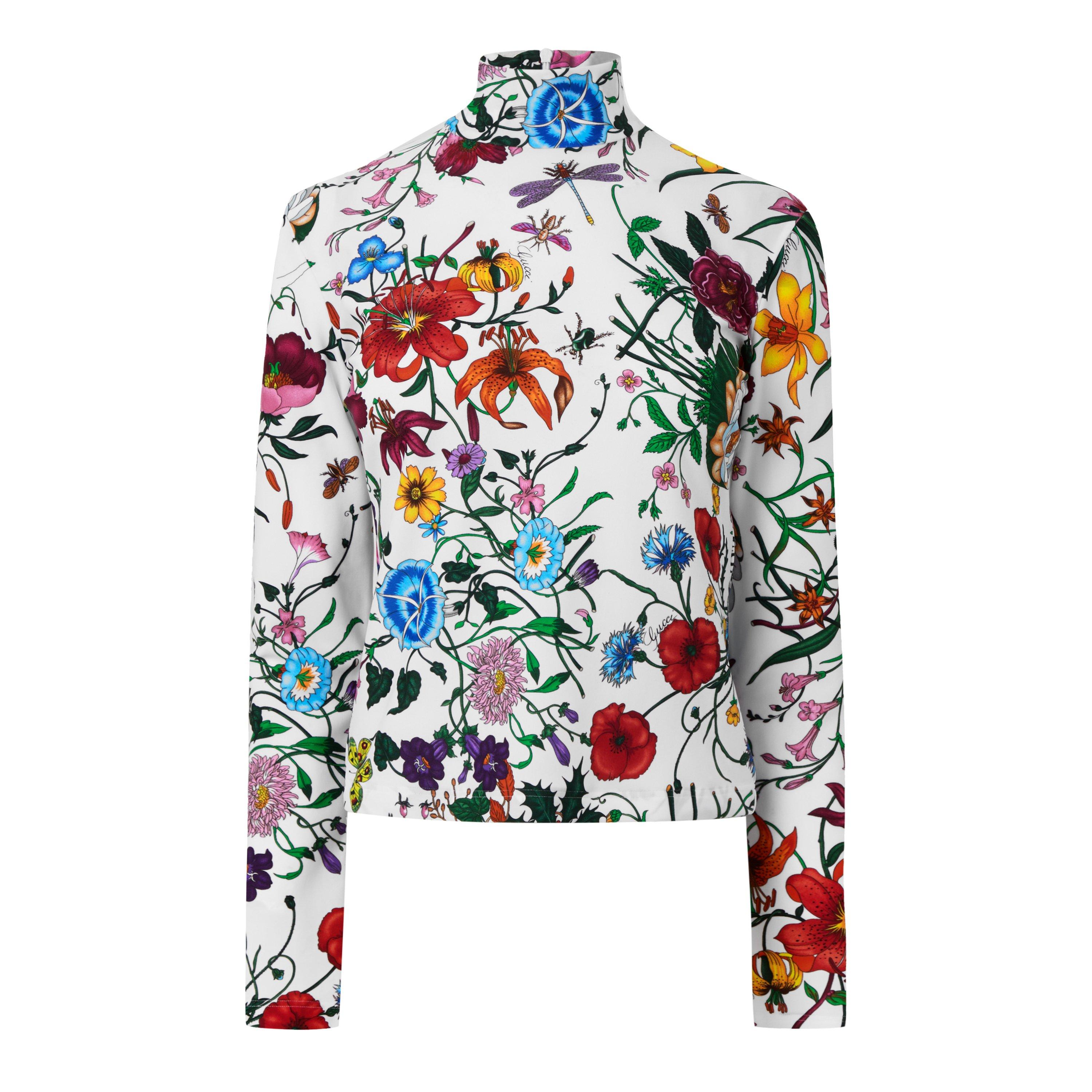 White/Multi - Gucci - Gucci Floral Top Ld64 - 1