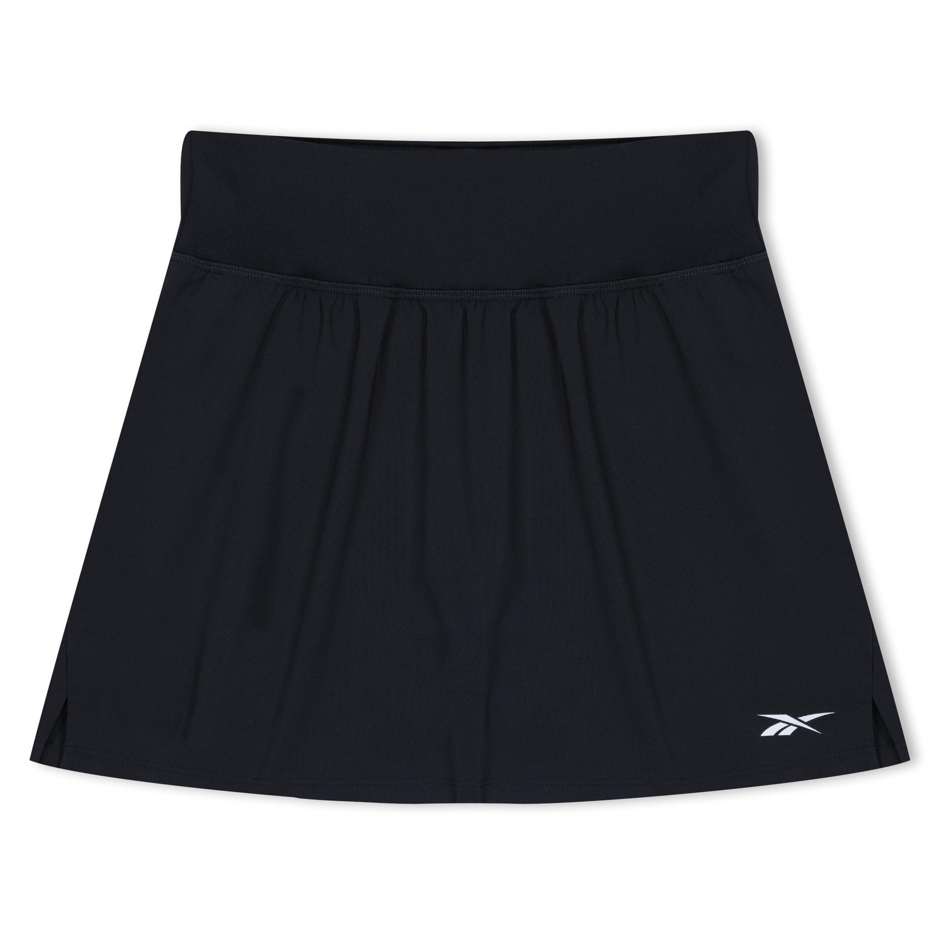 Reebok Women's Workout Ready Vector Skirt Denim Short - Night Black - 4-6