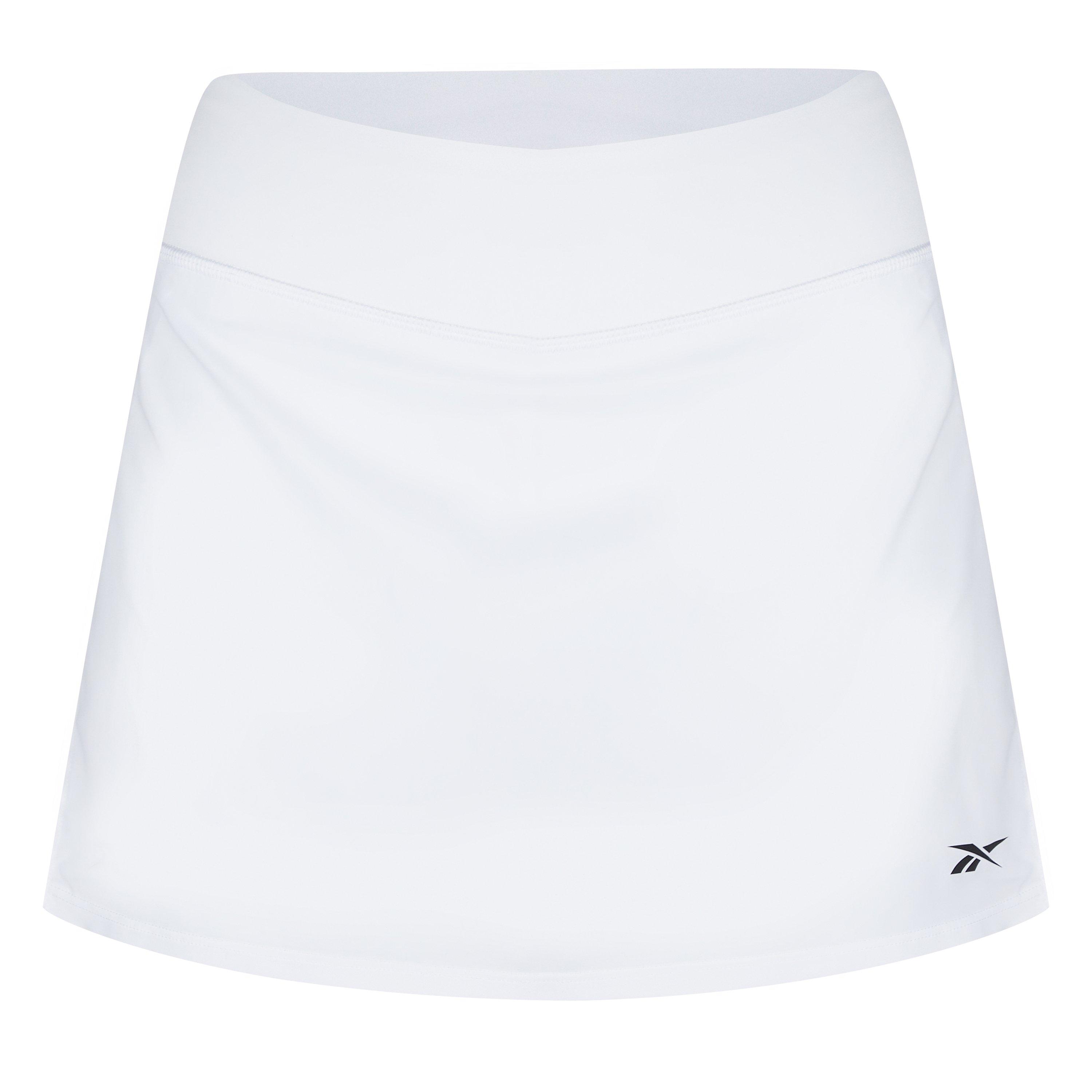 Reebok Women's Workout Ready Vector Skirt Denim Short - White - 4-6