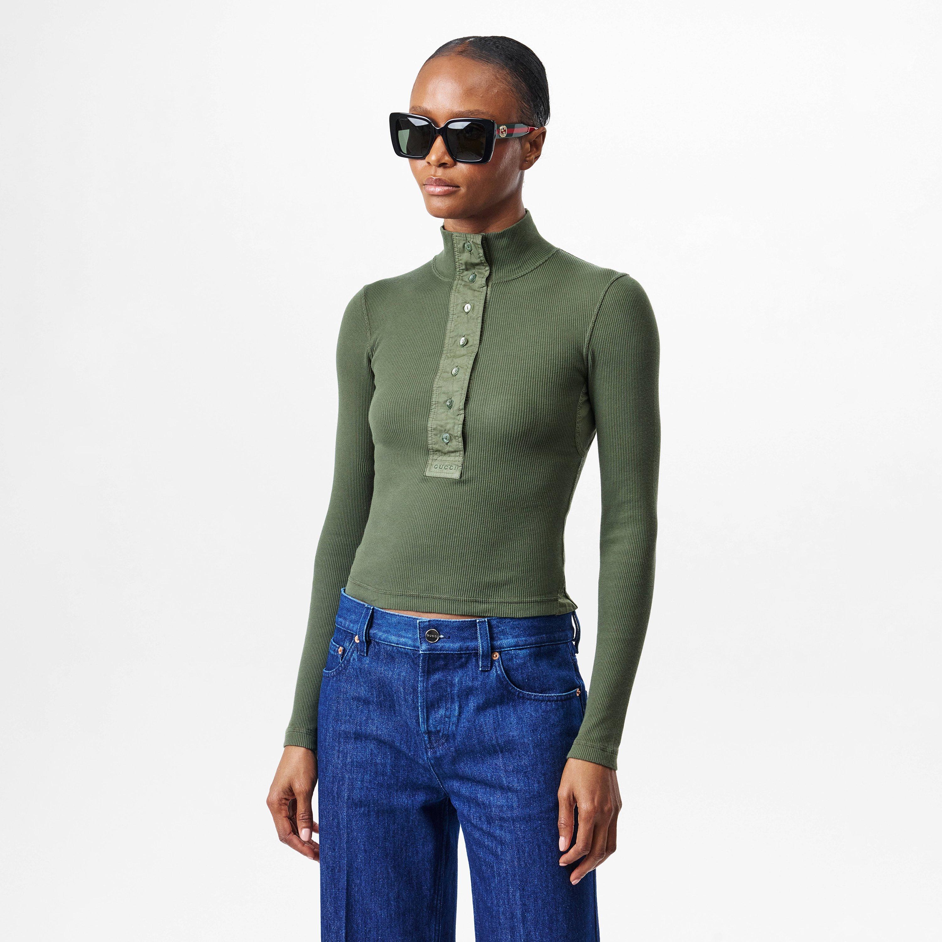 Military - Gucci - Rib Long Sleeve T-Shirt - 3