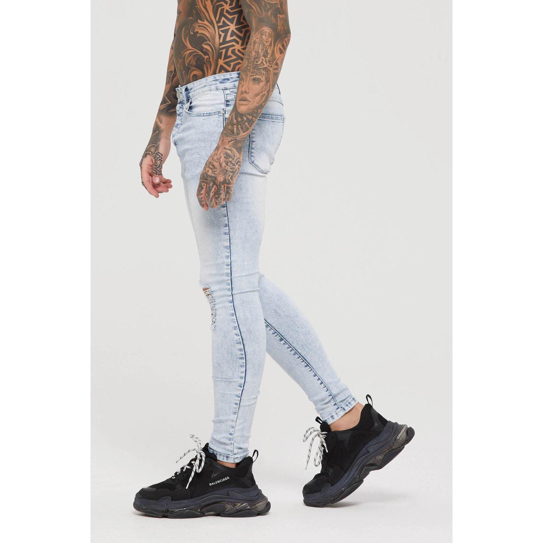 Blau - Good For Nothing - Skinny Jeans Acid Blue - 3