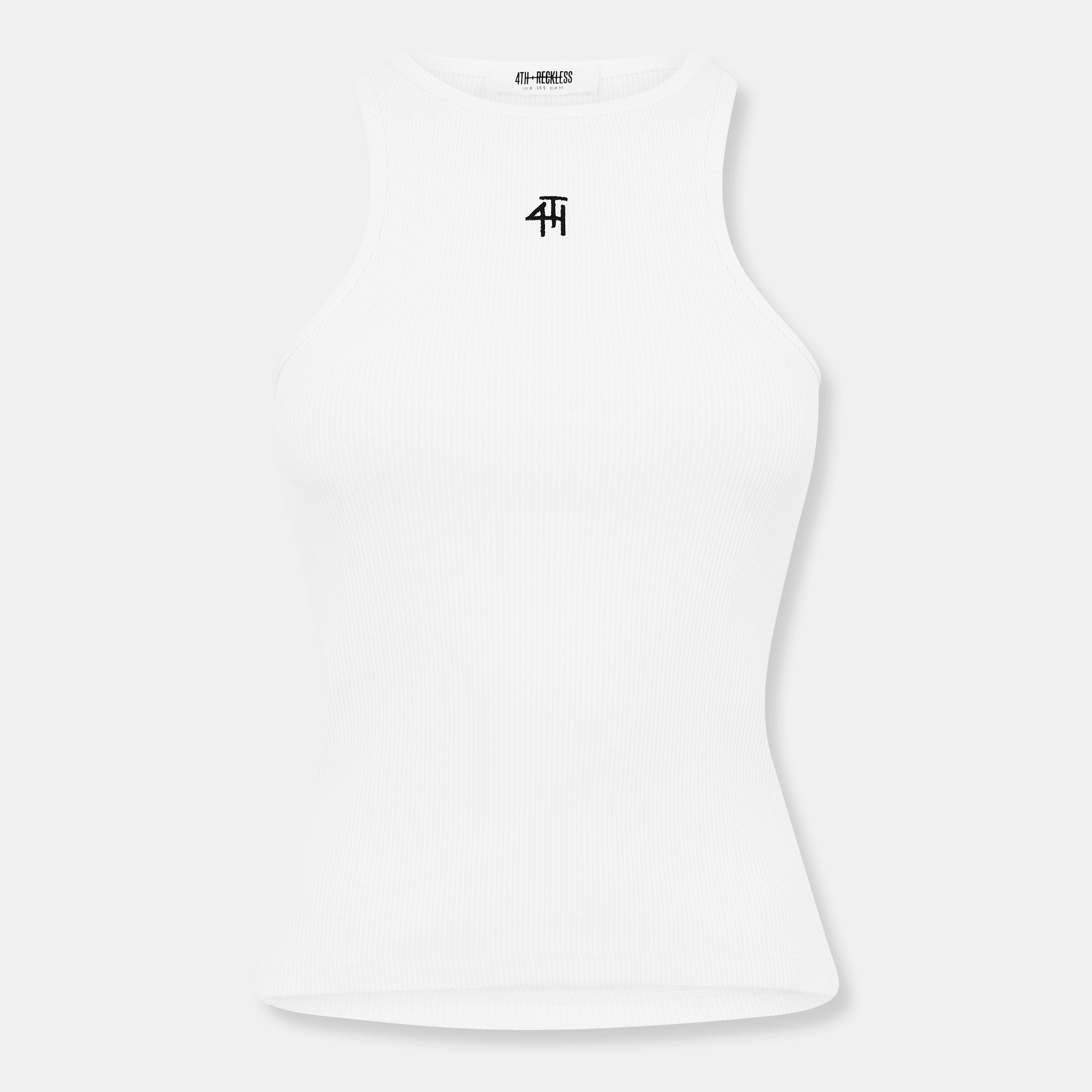 White - 4th and Reckless - Women's Sleeveless Tank Vest - 1