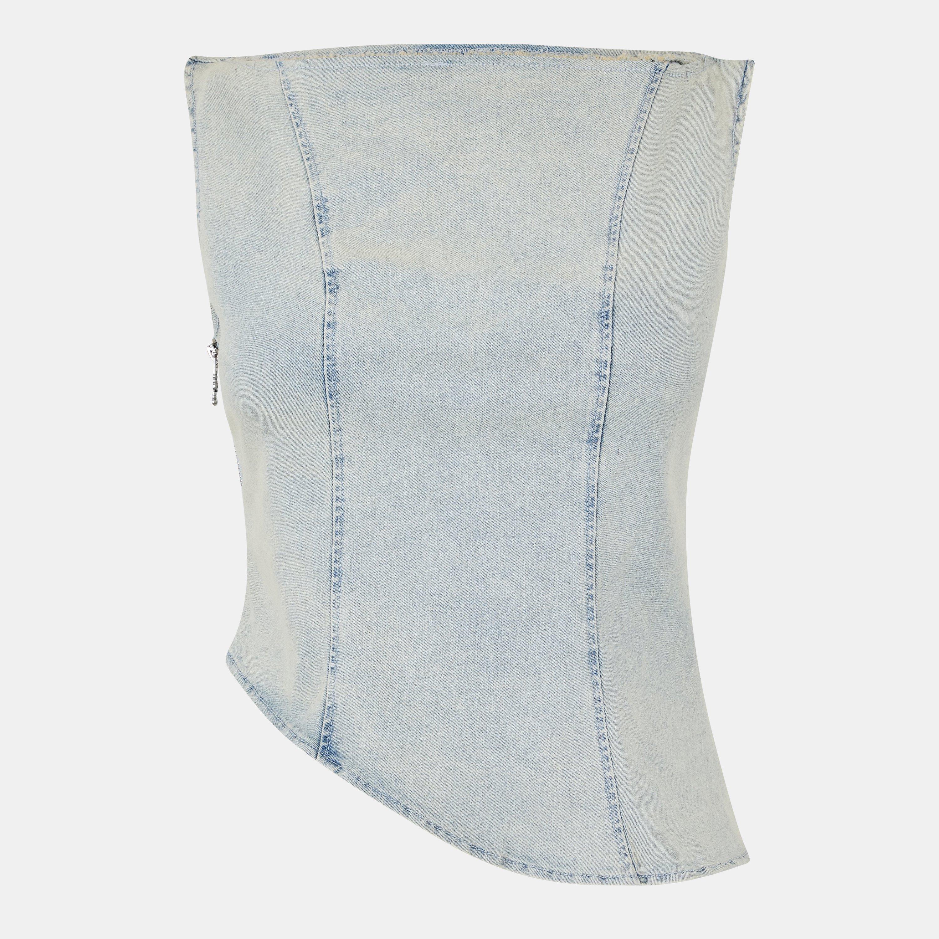 Light Blue - Mars The Label - Womens Mika Top - 1