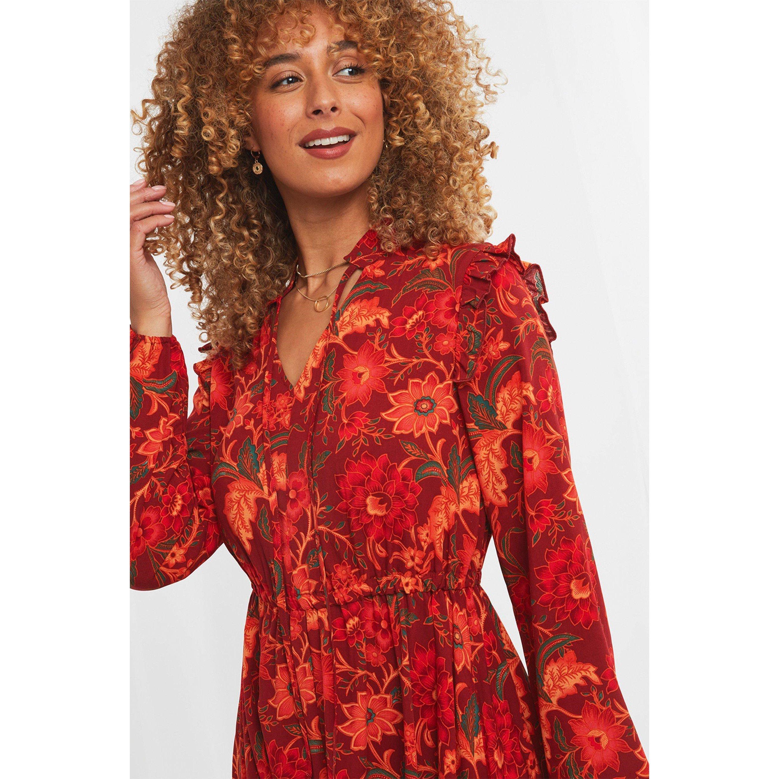 Red - Joe Browns - Floral Midi Dress - 4