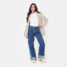 I Saw It First Side Stripe Turn Up Jean