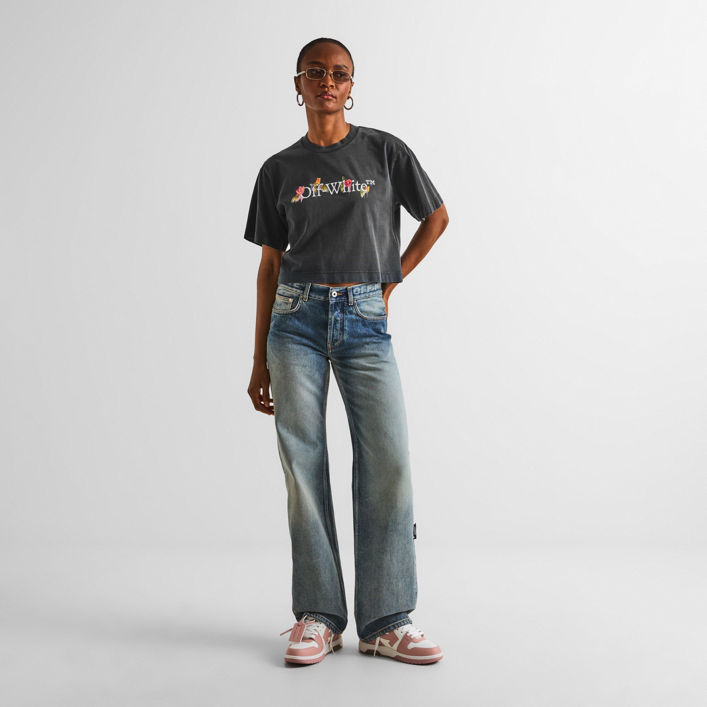 Blk/Wht - Off White - Off Flower Crop T Ld63 - 6