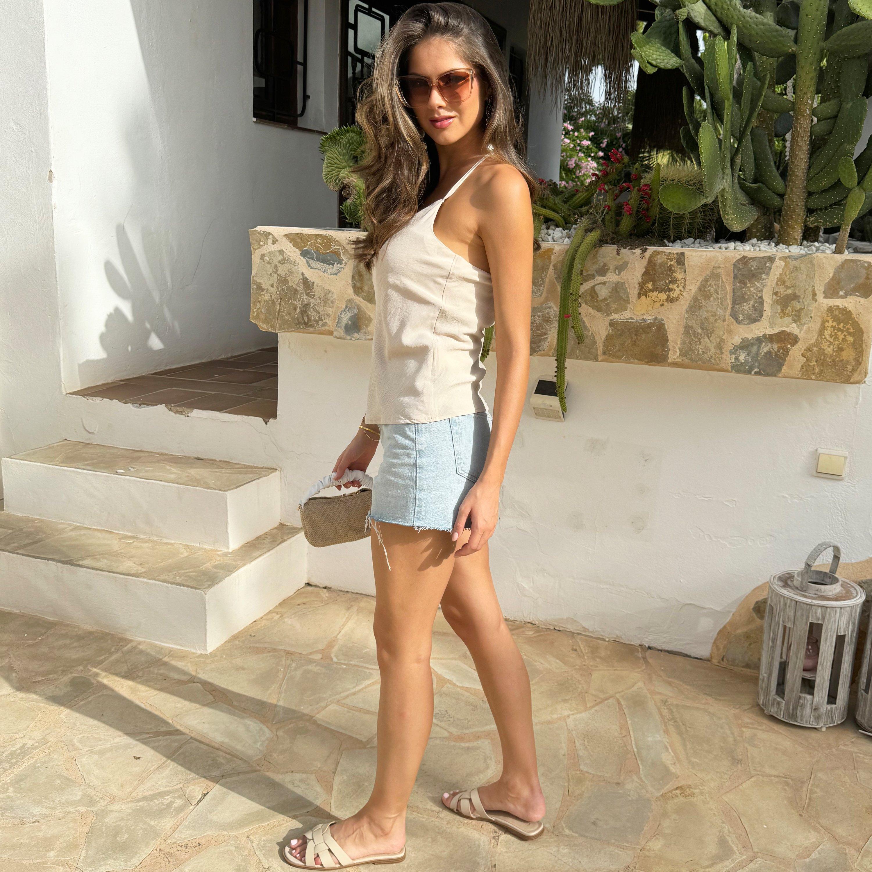 Stone - AX Paris - Cowl Neck Twist Back Cami Top - 4