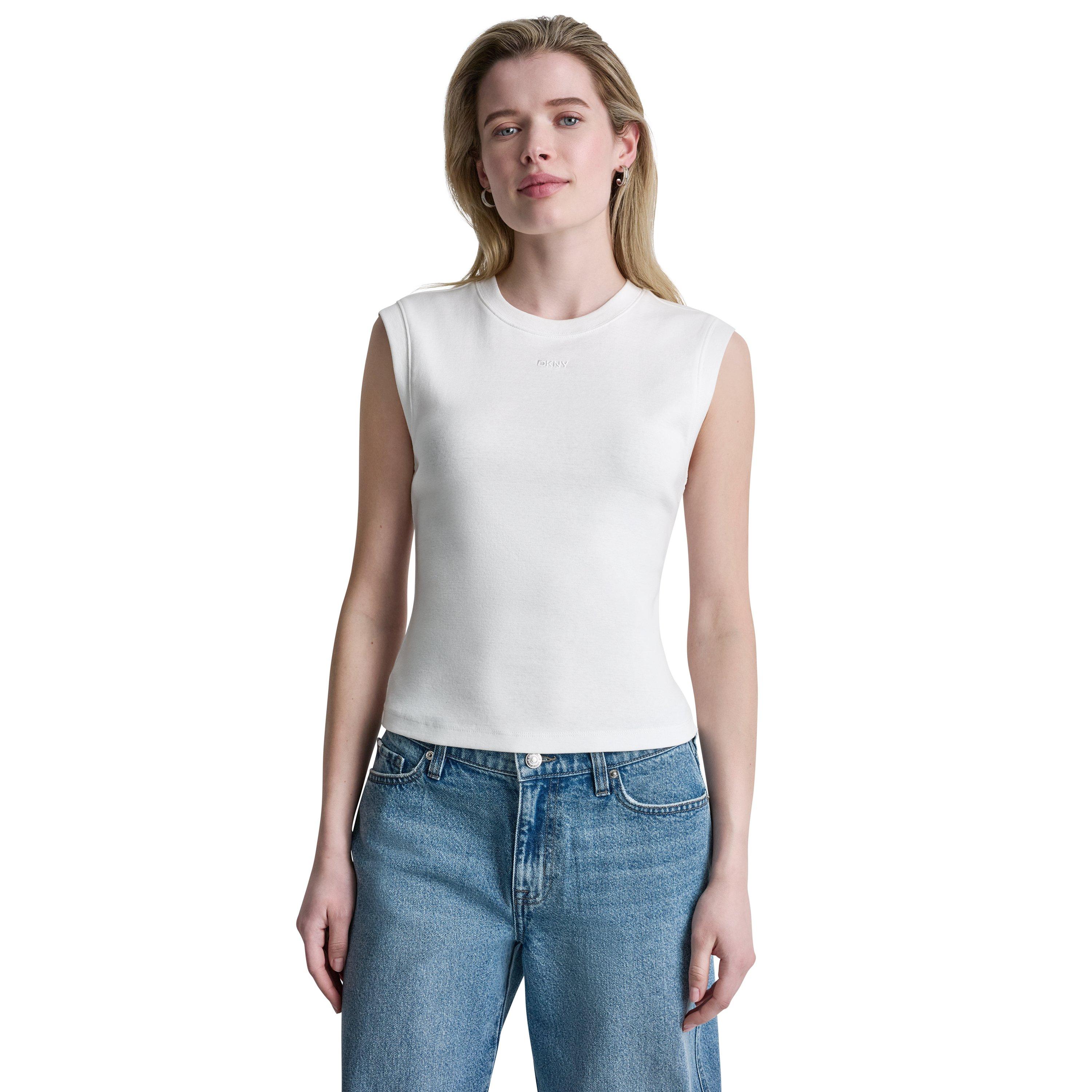 Dkny Women's Racerback Vest - White - 16 (XL)