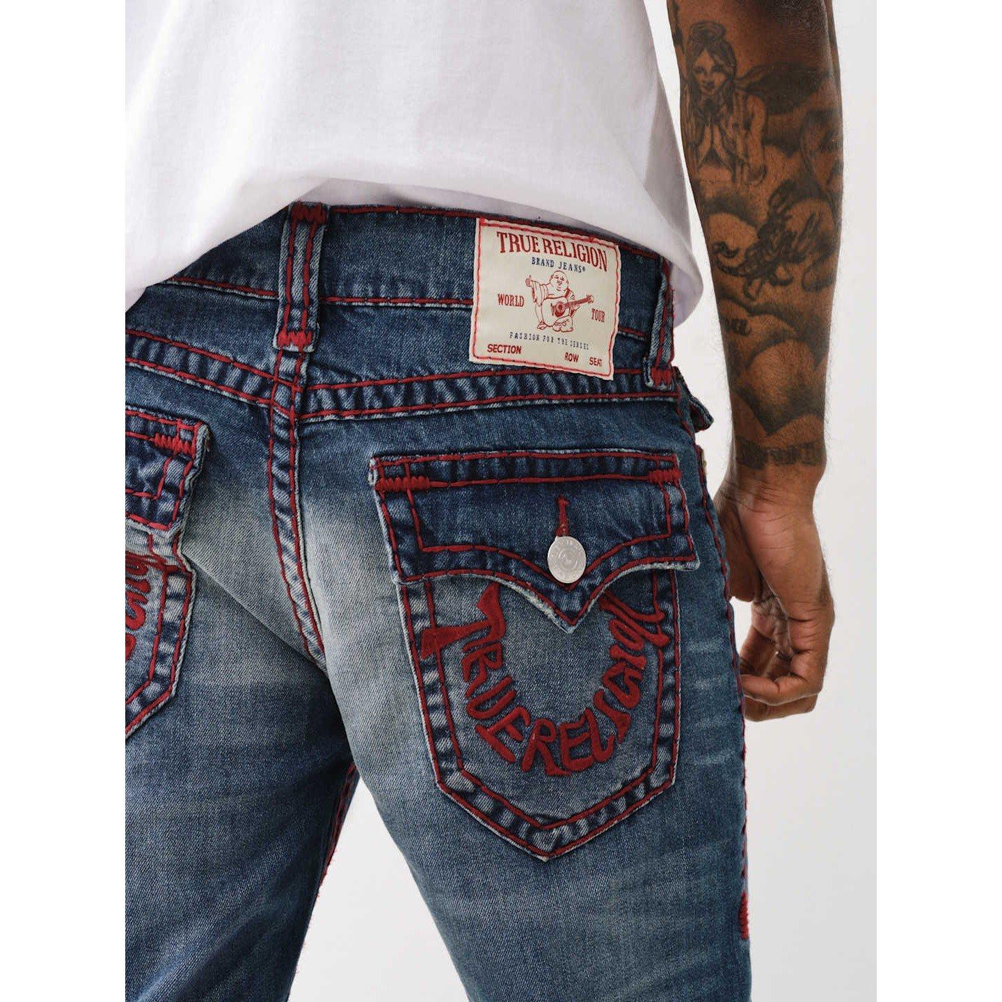 Old Glory Wsh - True Religion - Rocco Slim Fit Mid-Rise Washed Jeans Mens - 3