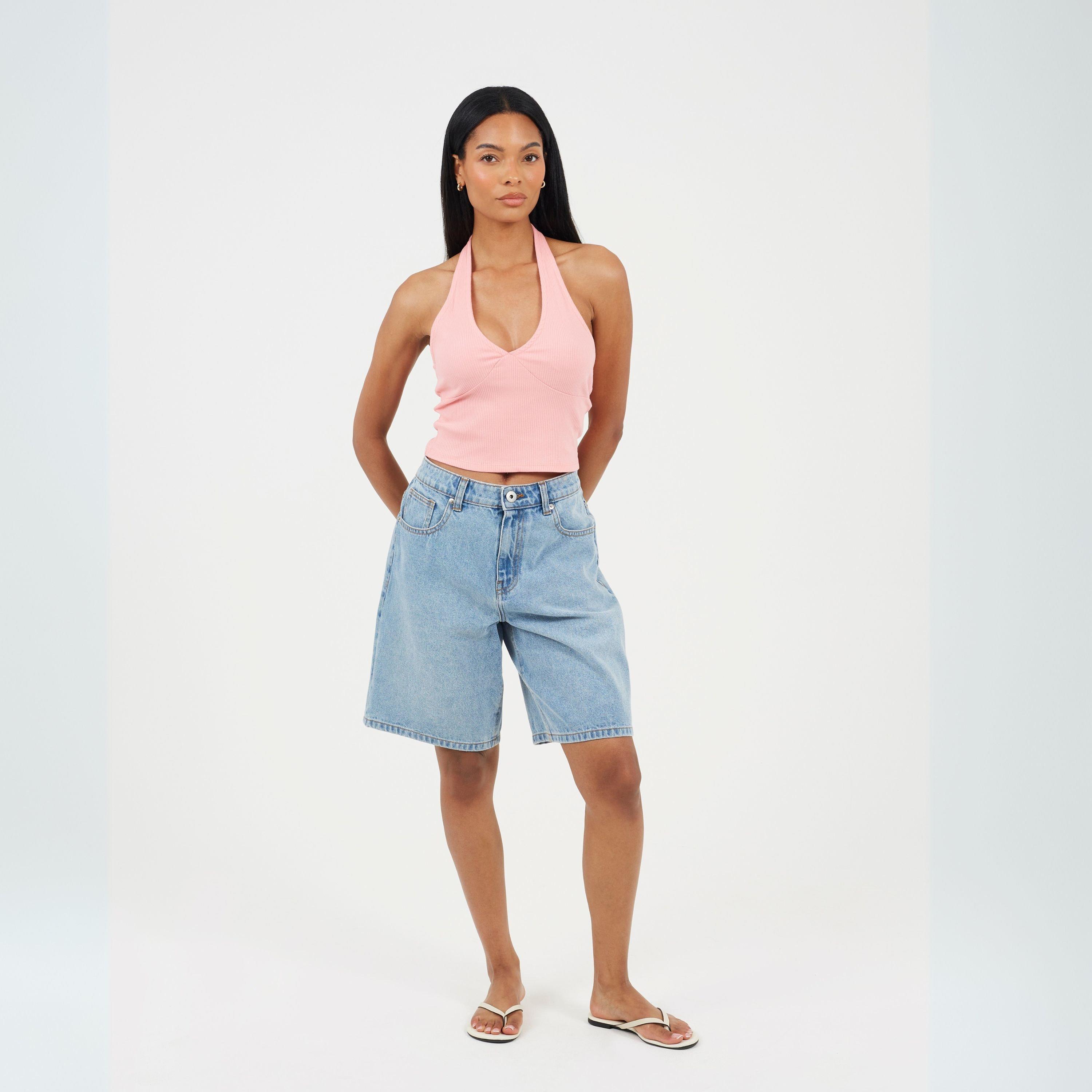 Pink/Purple - Brave Soul - Women's Strappy Crop Top - 4