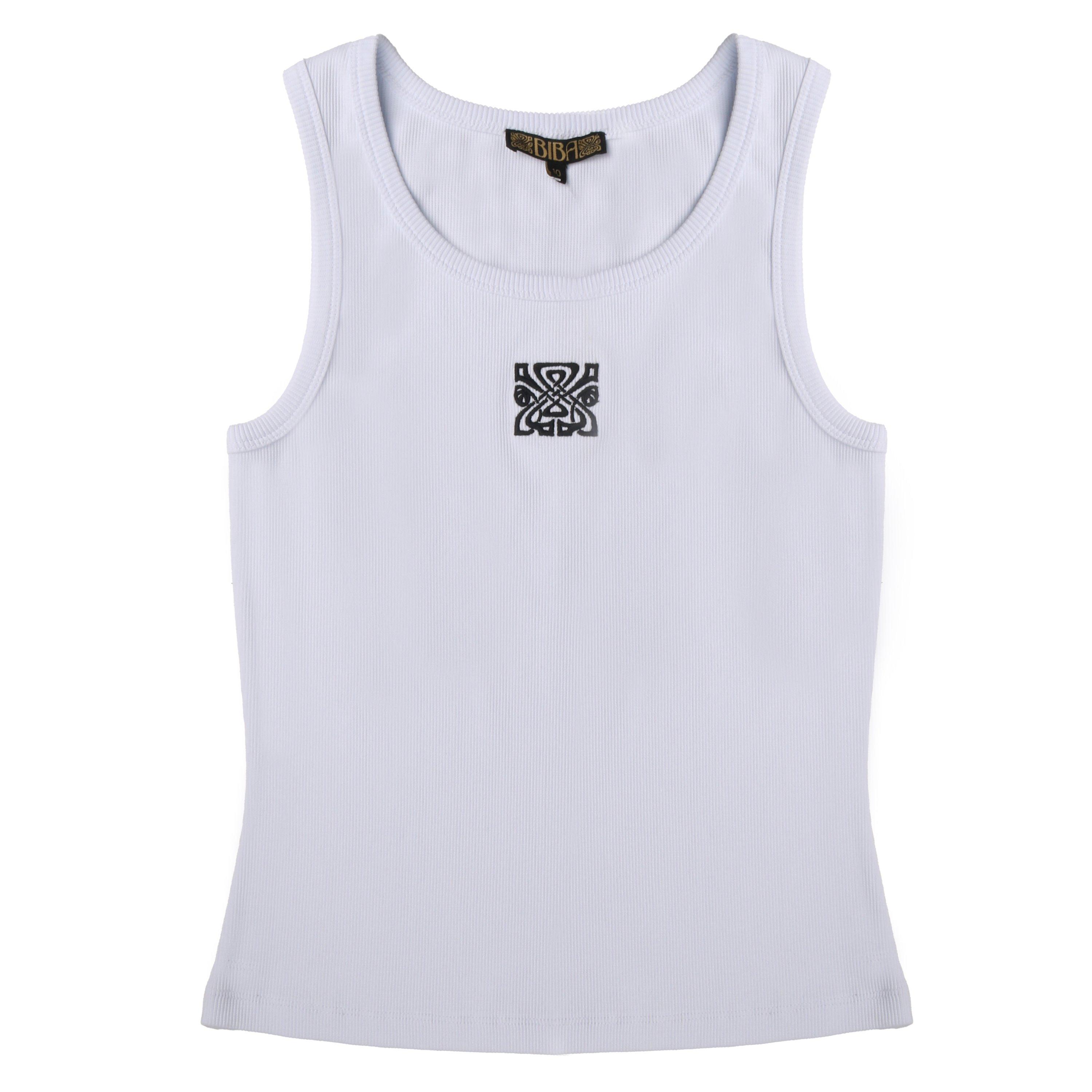 White - Biba - Women's Logo Racerback Vest - 2