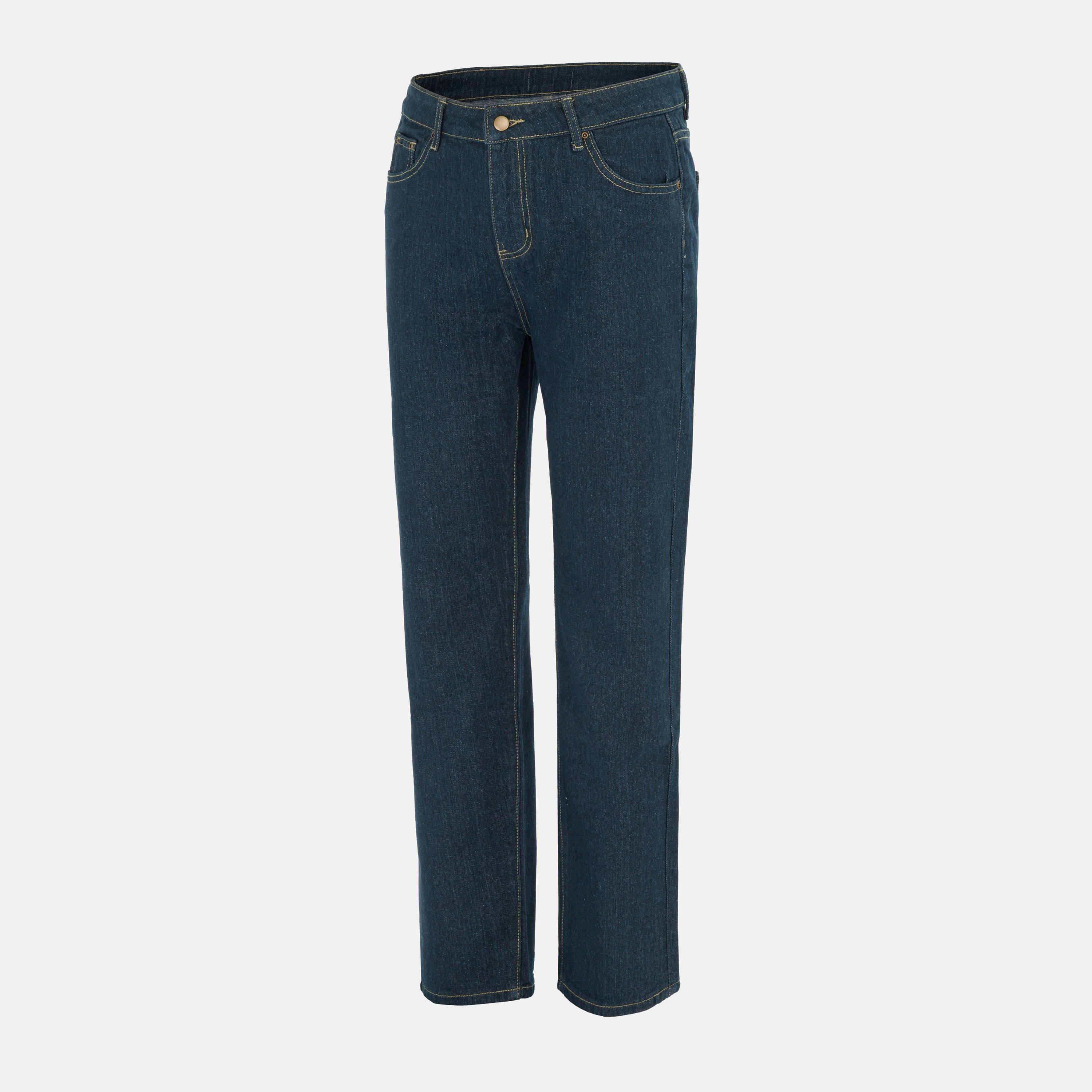 Navy - Firetrap - Men's Cotton Mid Rise Straight Leg Jeans - 3
