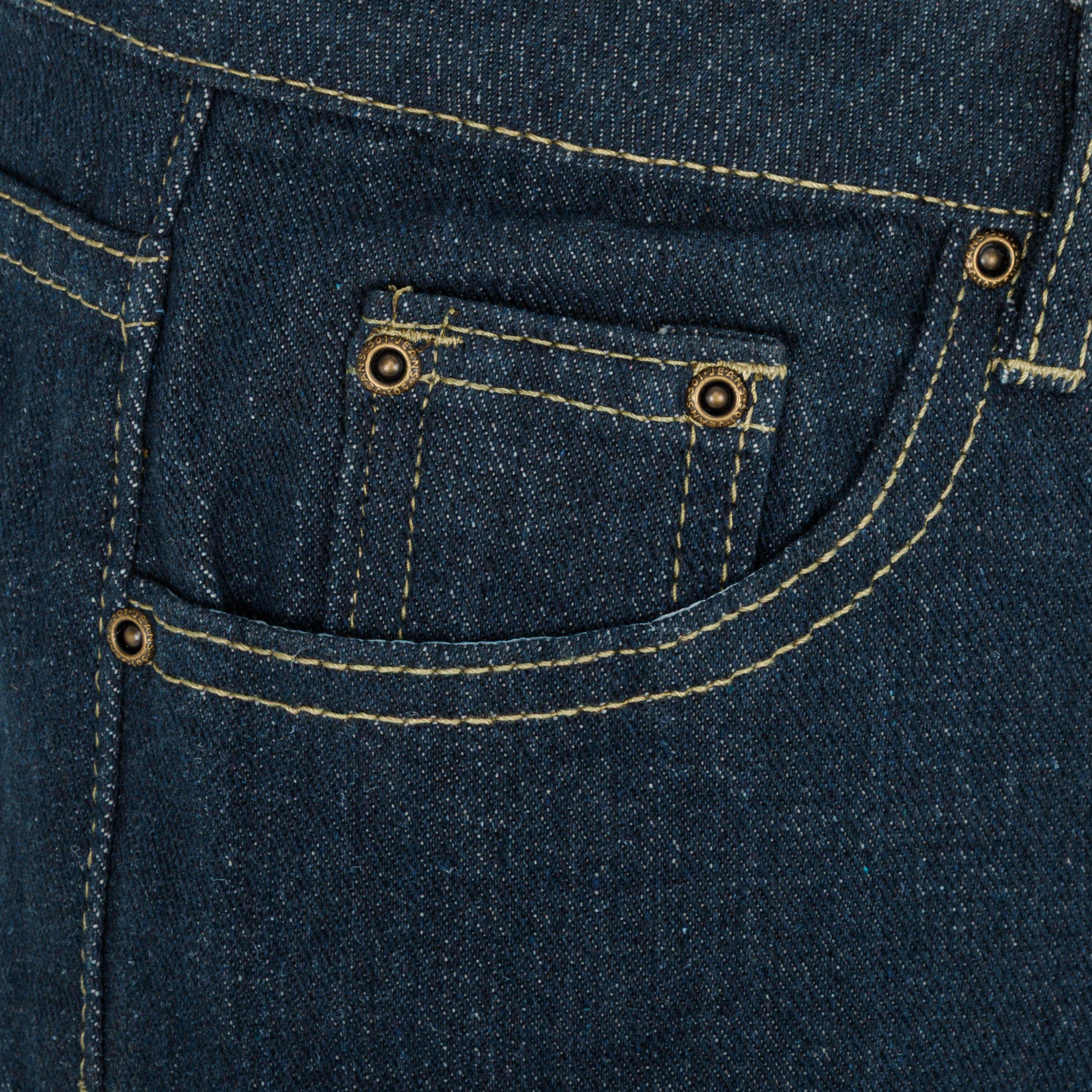 Navy - Firetrap - Men's Cotton Mid Rise Straight Leg Jeans - 4