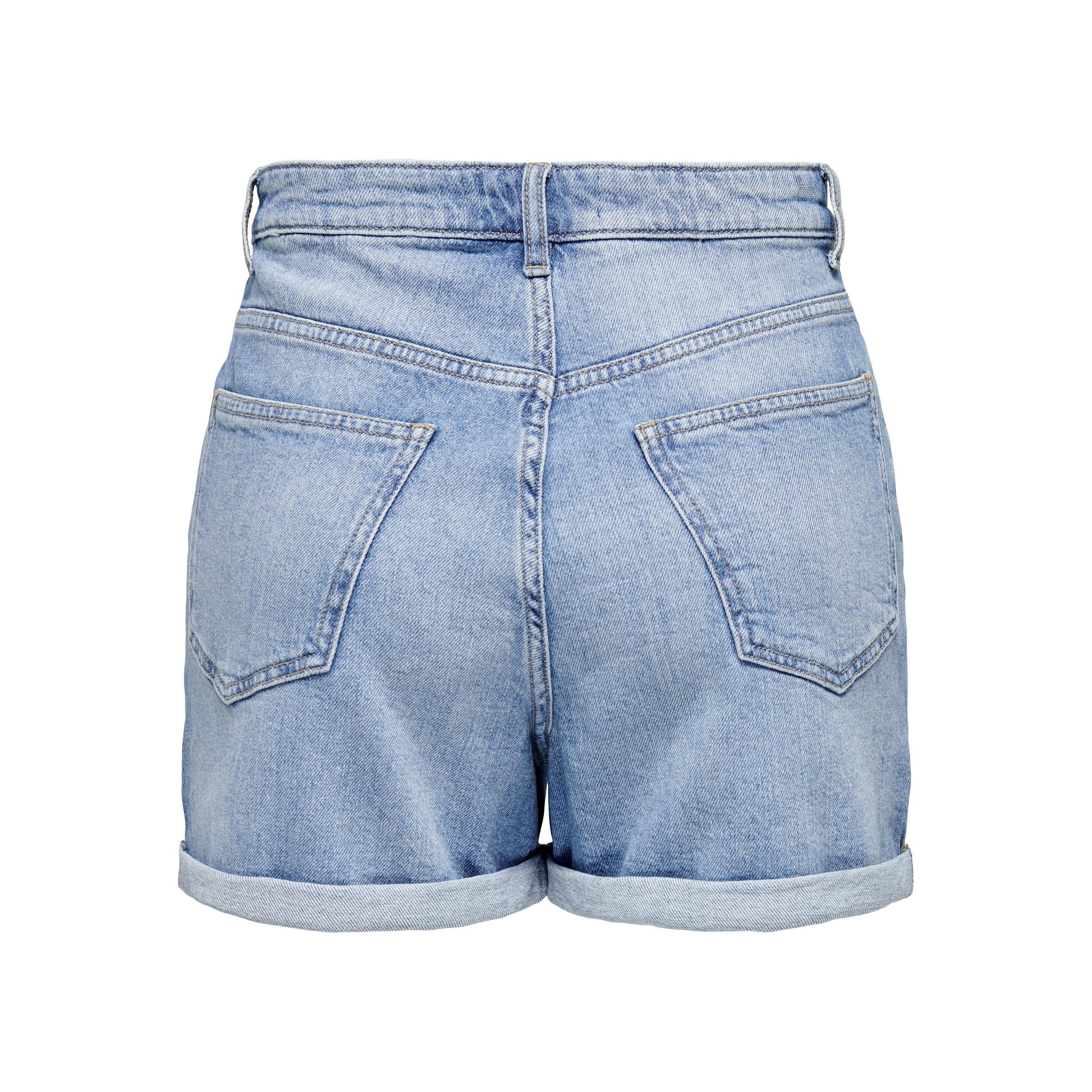 Mid Blue - Only - Denim Shorts - 7