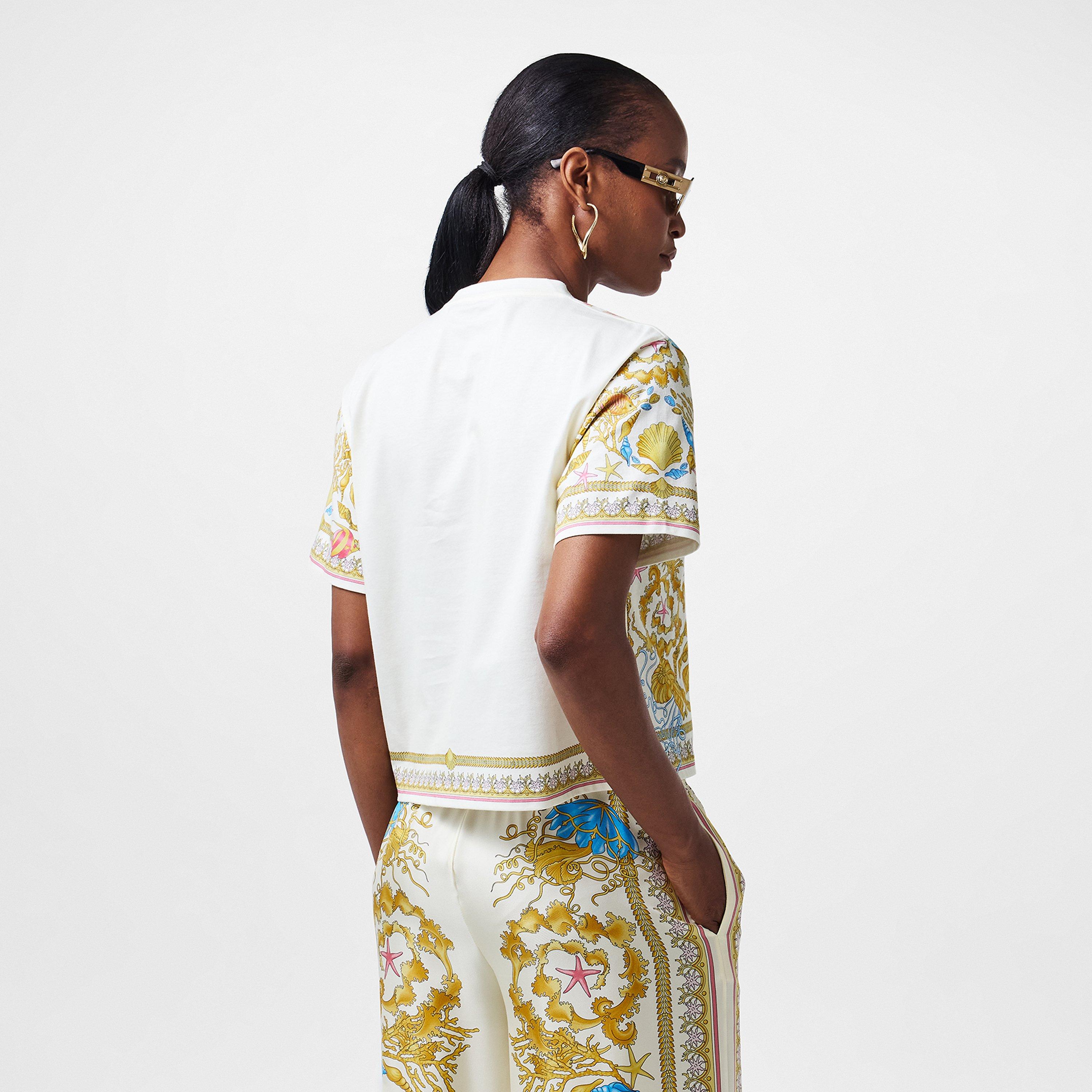 Eggshell - Versace - Women's Cropped T-Shirt - 4