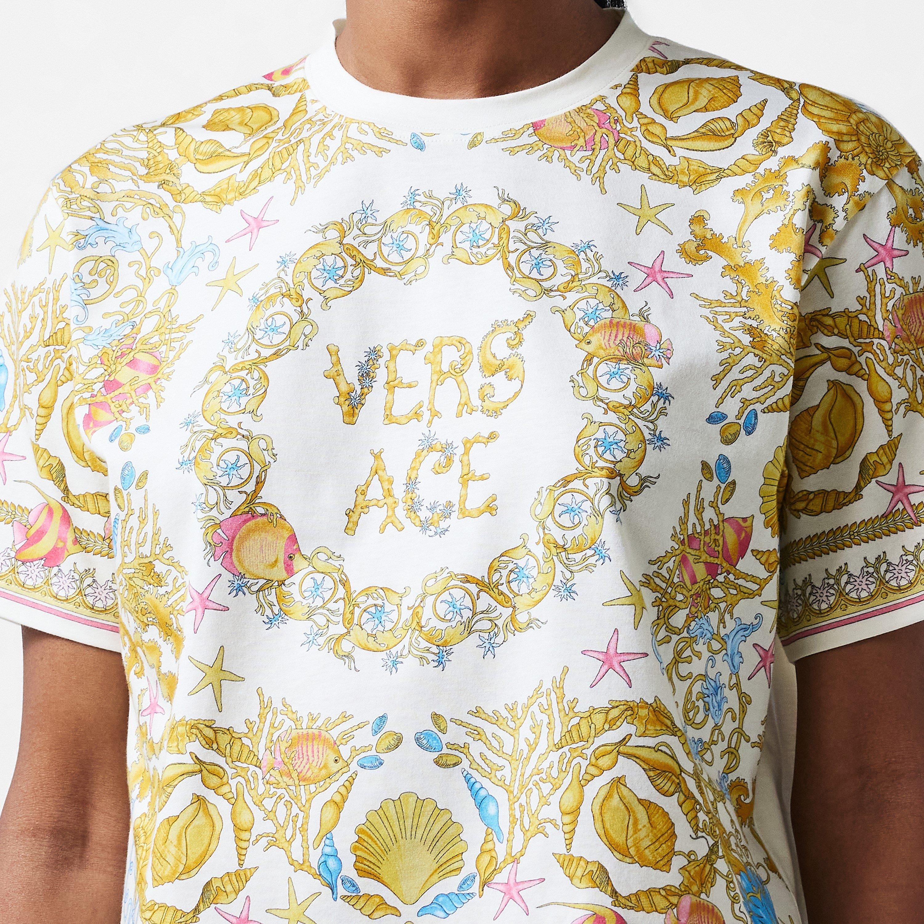 Eggshell - Versace - Women's Cropped T-Shirt - 5