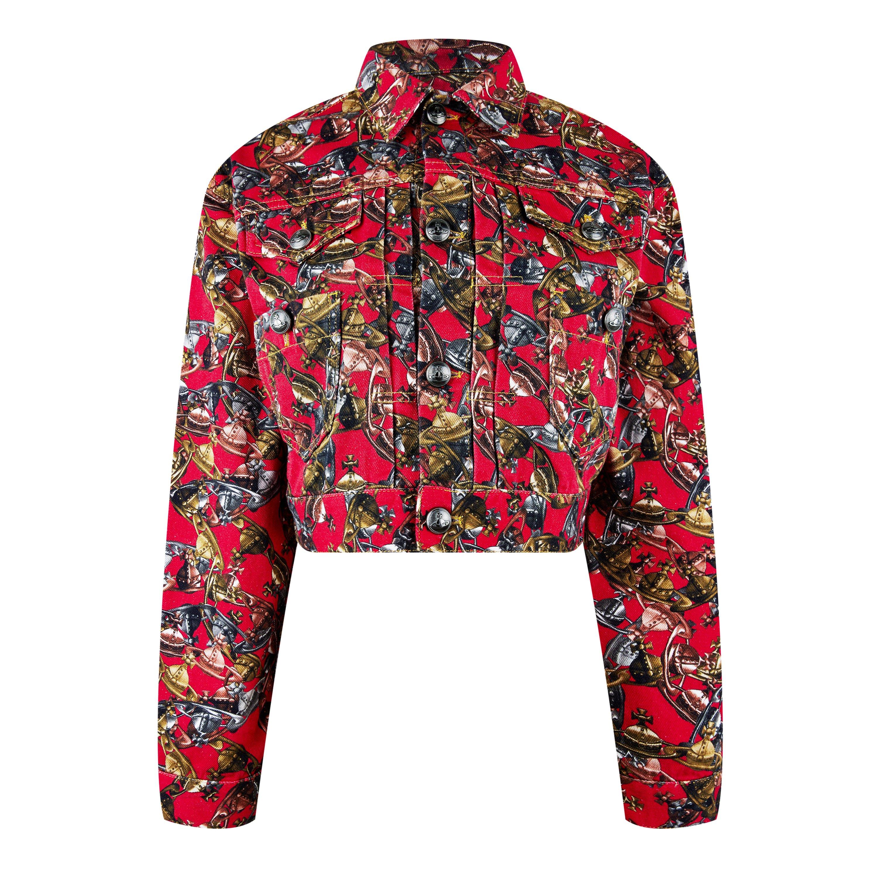 Crazy Orb - Vivienne Westwood - Women's Cropped Marlene Cotton Long Sleeve Denim Jacket - 5