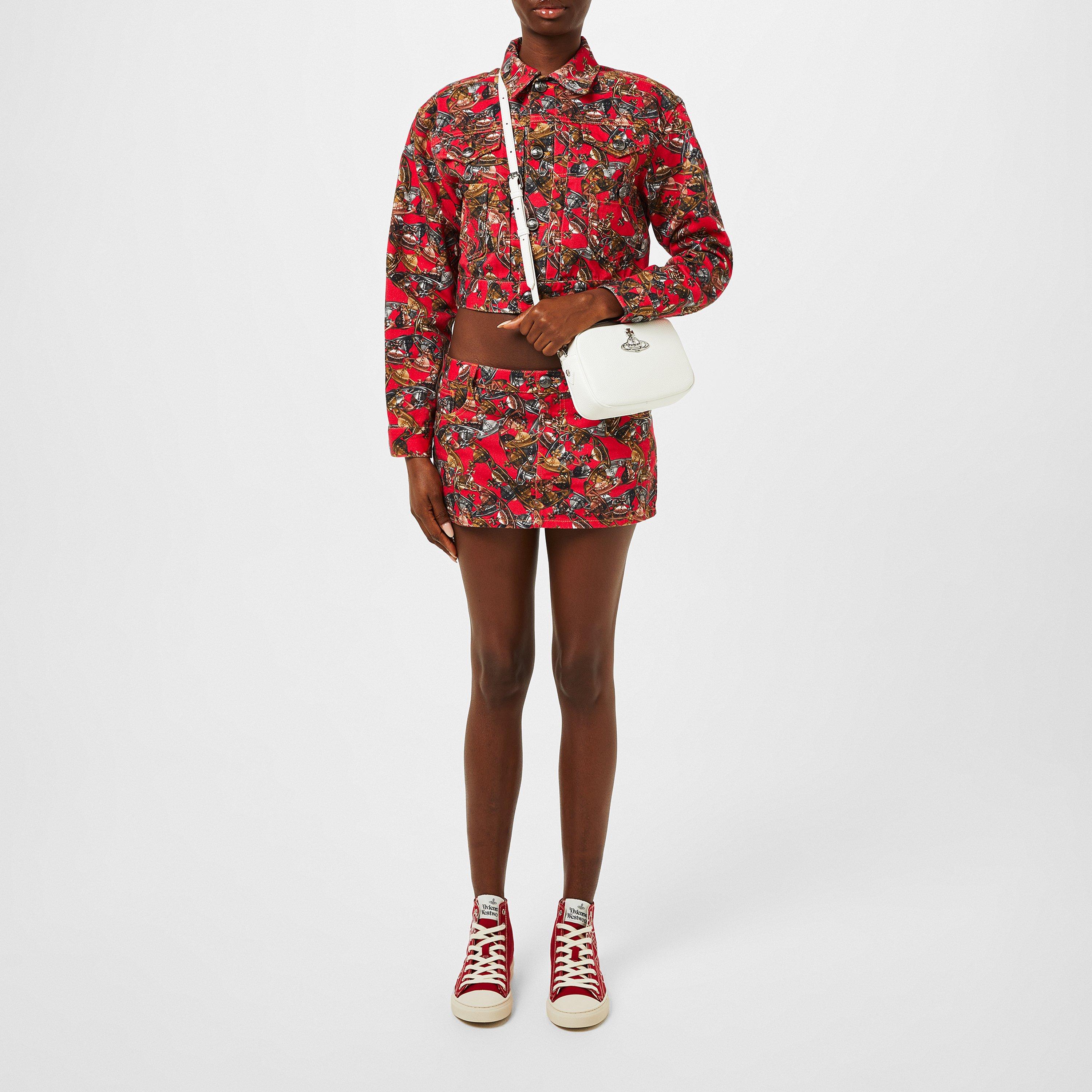 Crazy Orb - Vivienne Westwood - Women's Cropped Marlene Cotton Long Sleeve Denim Jacket - 4