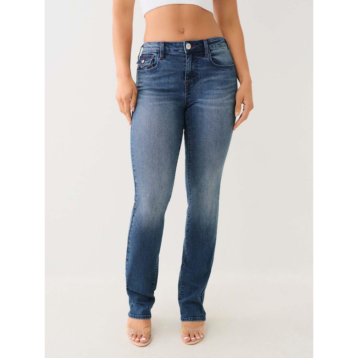 True Religion Women's Tr Billie Mid Rise Jeans - Med Blizzard - 30 L32