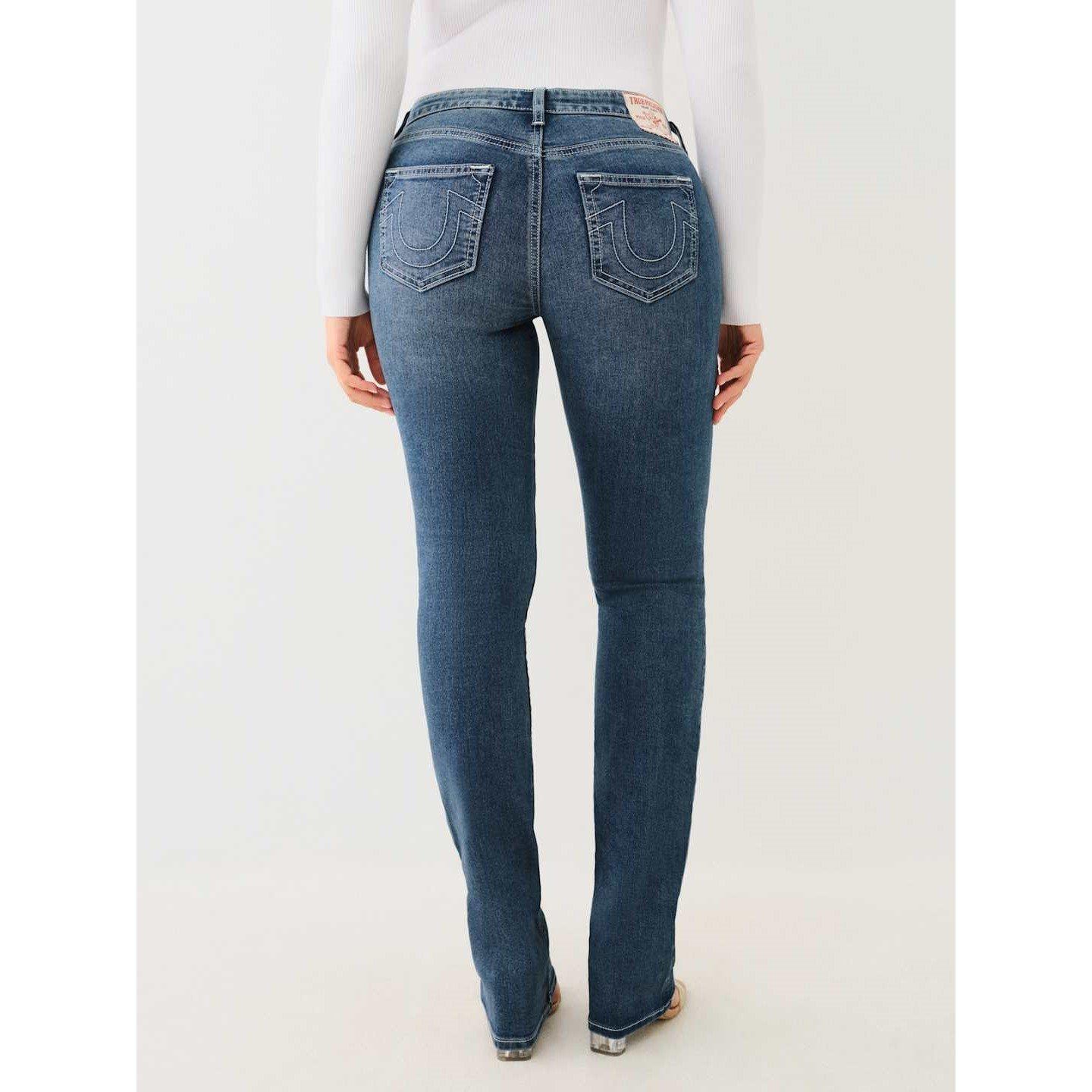 Med Bonechill - True Religion - Billie Stretch Mid Rise Straight Jeans - 2