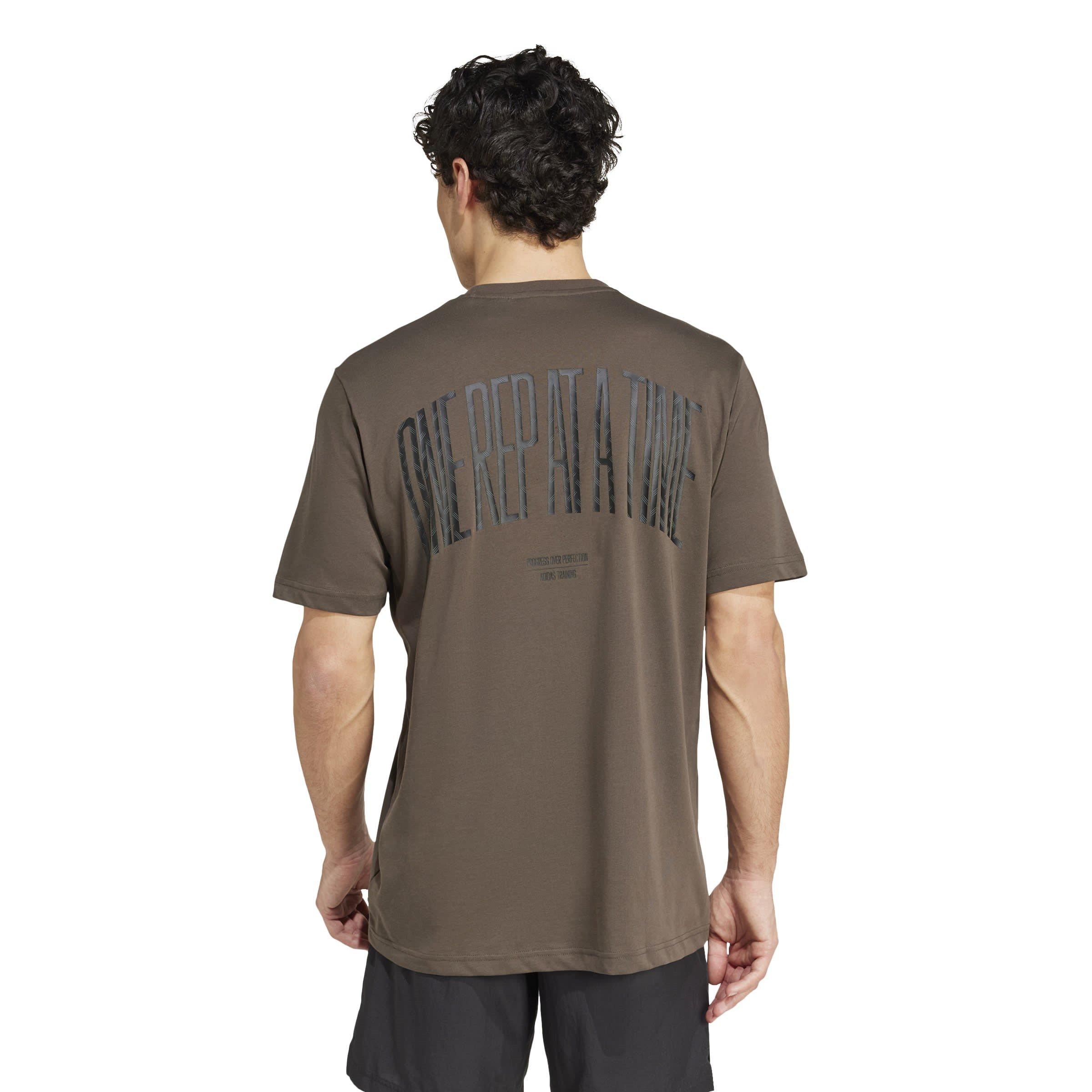 Shadow Olive - adidas - Strength Graphic T-Shirt Mens - 4