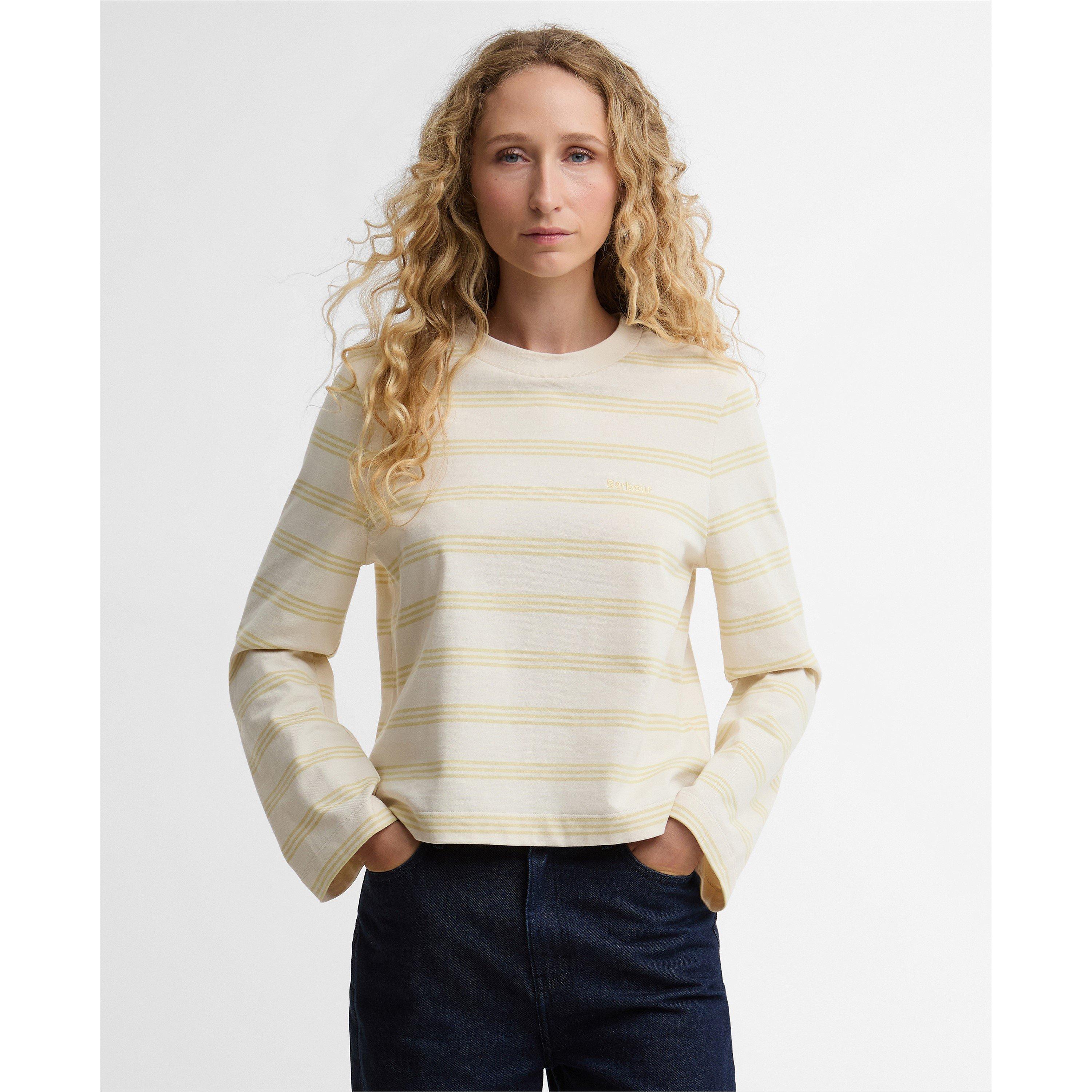 Ecru/Citrus Str - Barbour - Women's Long Sleeve T-Shirt - 2