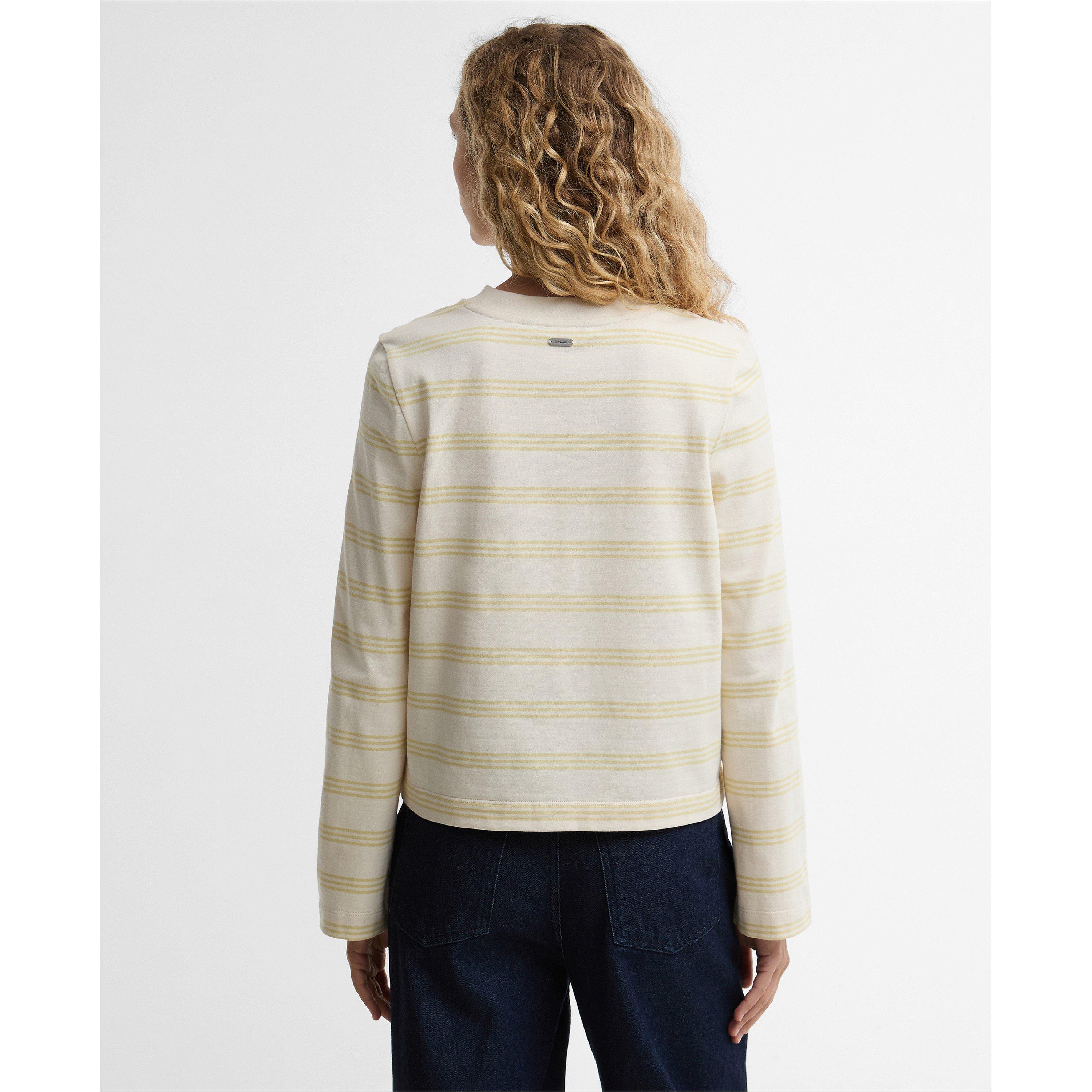 Ecru/Citrus Str - Barbour - Women's Long Sleeve T-Shirt - 3
