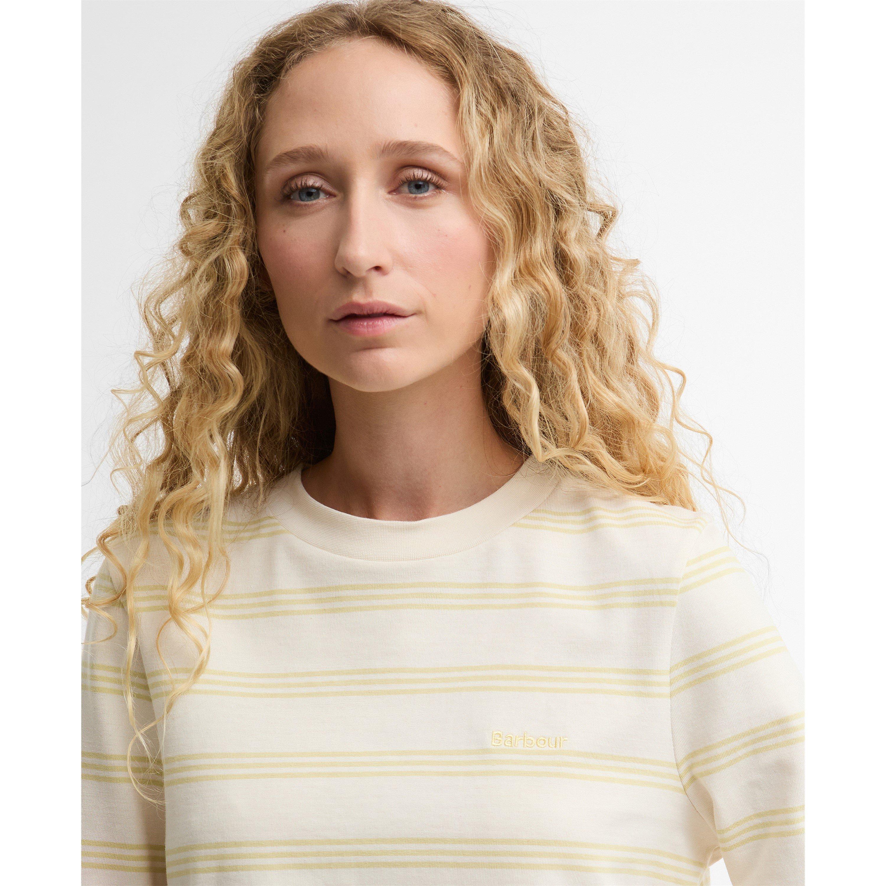 Ecru/Citrus Str - Barbour - Women's Long Sleeve T-Shirt - 4