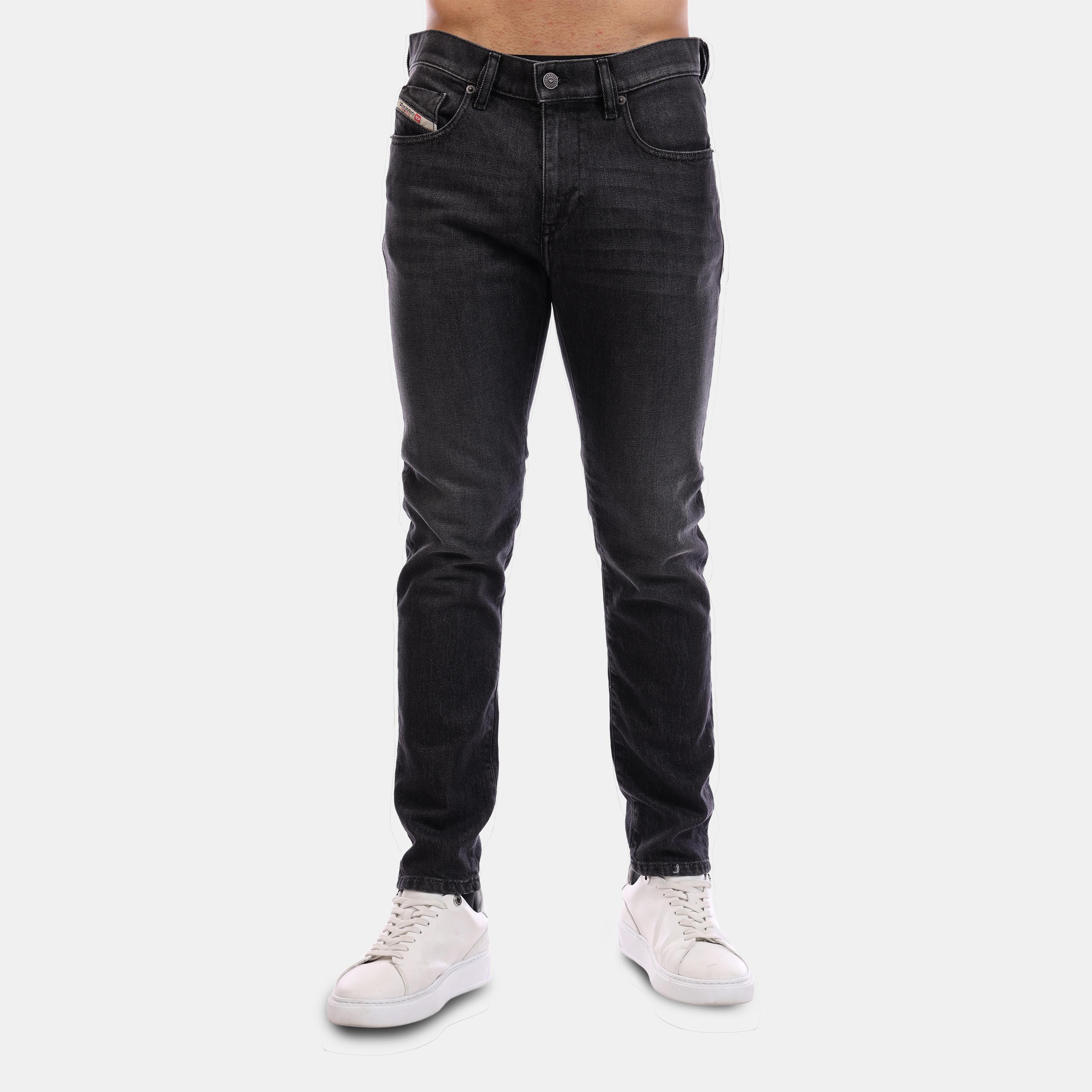 Blk Gry Denim - Diesel - Men's Strkt Pant Straight Leg Jeans - 3