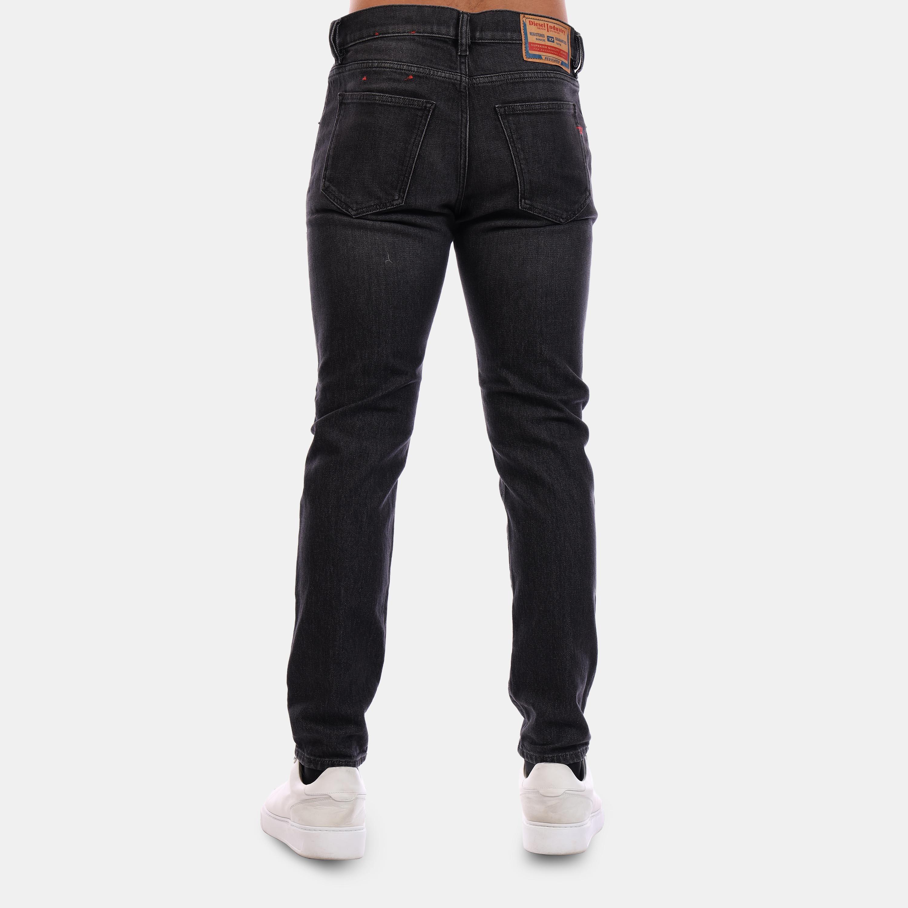 Blk Gry Denim - Diesel - Men's Strkt Pant Straight Leg Jeans - 4