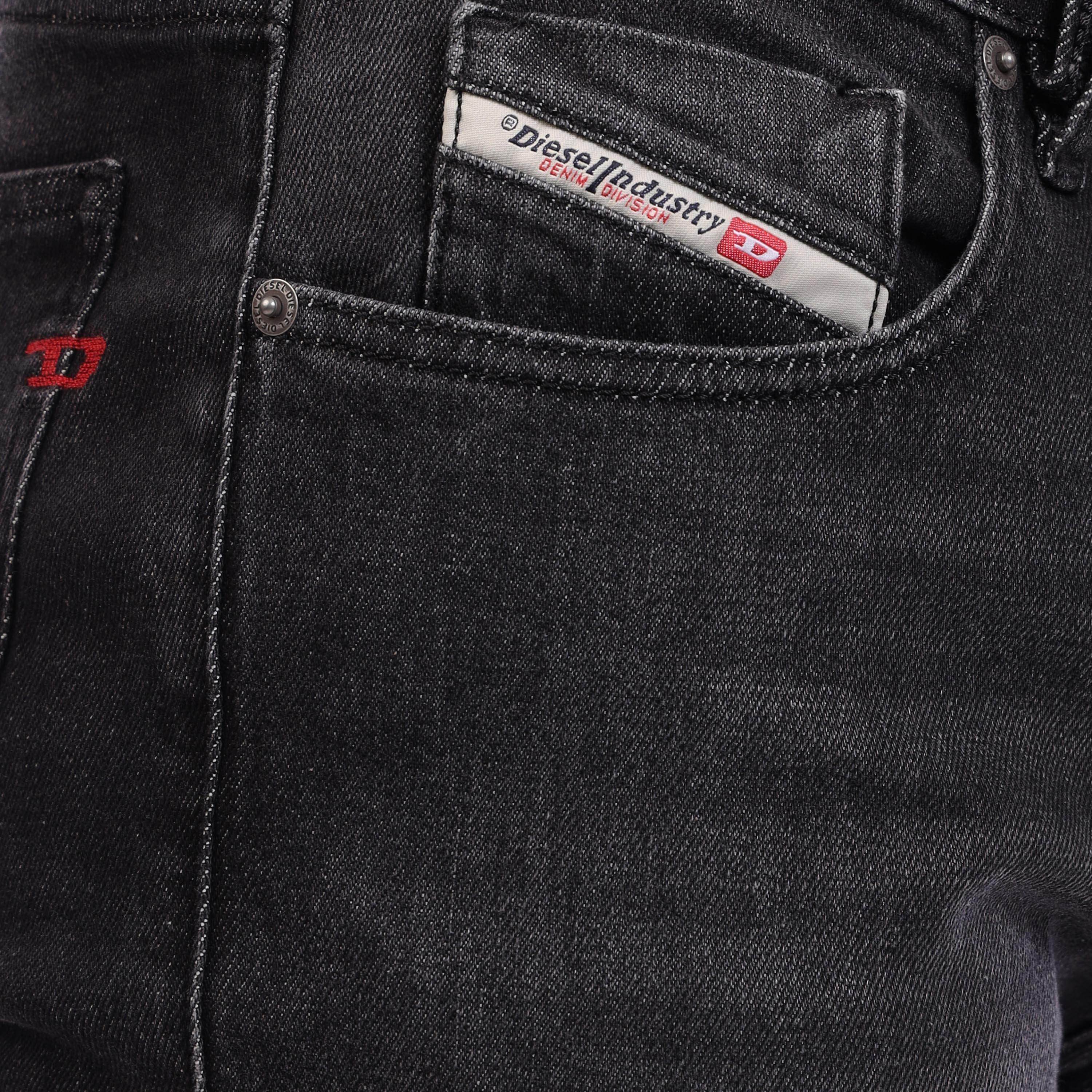 Blk Gry Denim - Diesel - Men's Strkt Pant Straight Leg Jeans - 5