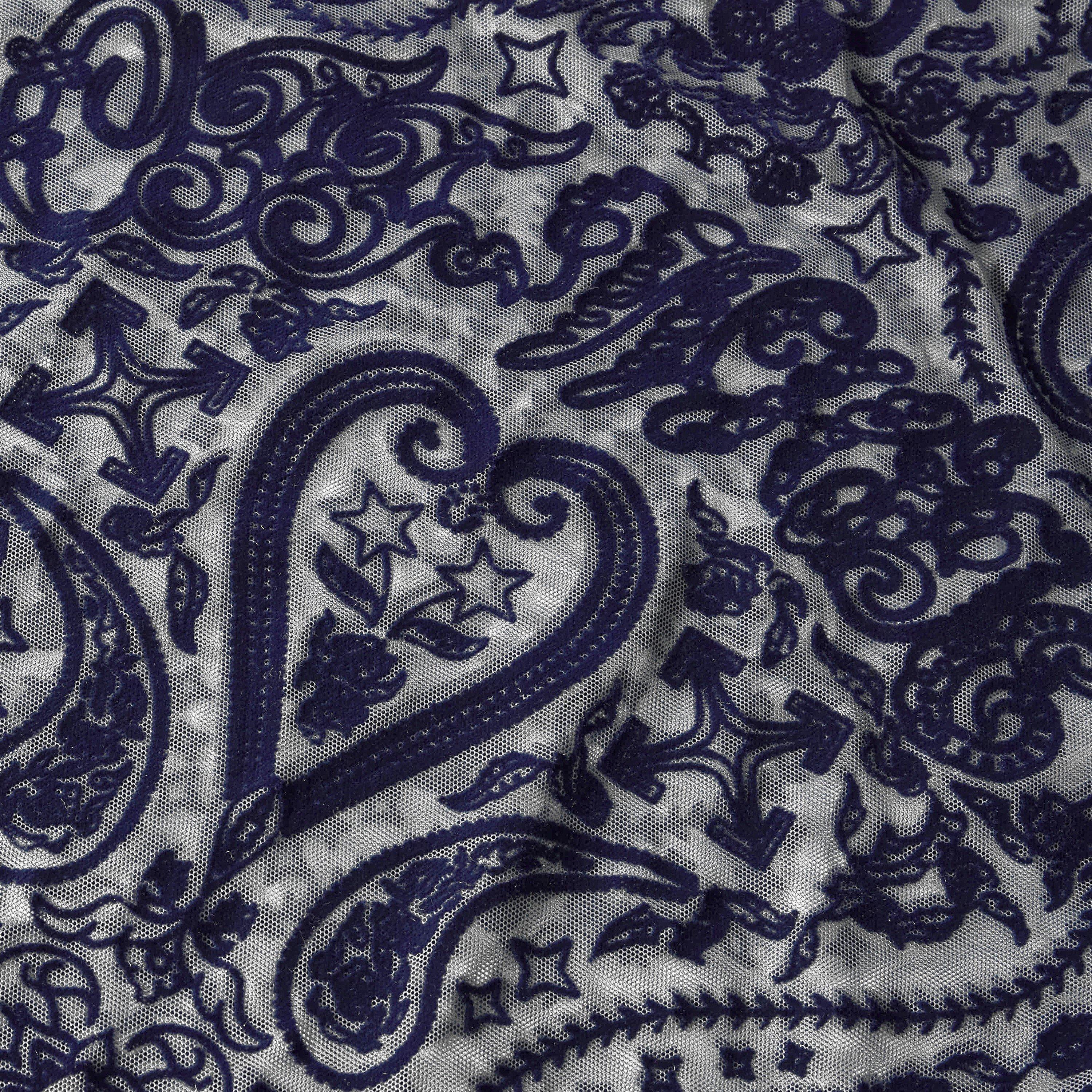 Dark Saphire - Off White - Off Paisley Top Ld63 - 3