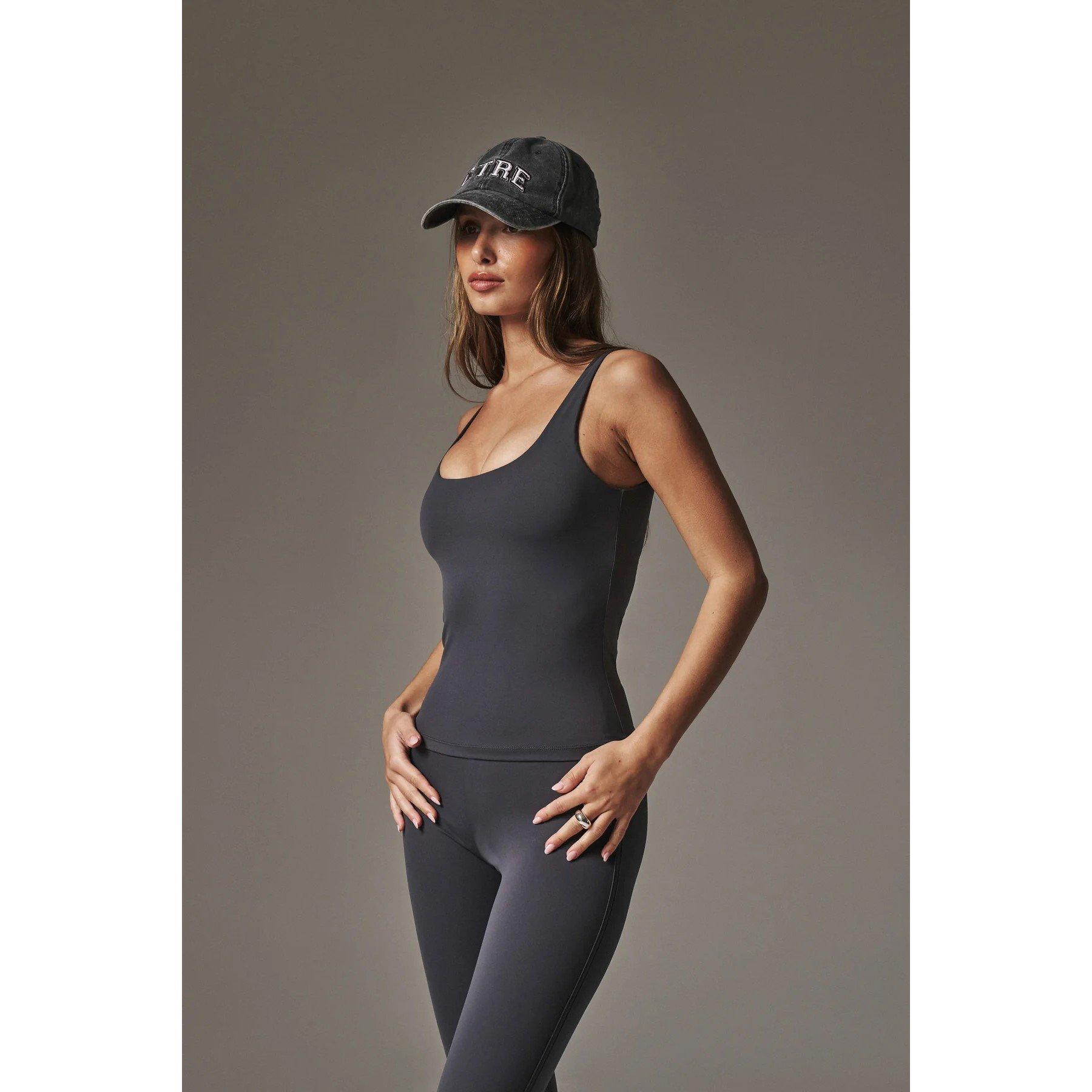 Midnight Grey - The Couture Club - Womens Sculpting Stretch Sports Top - 6